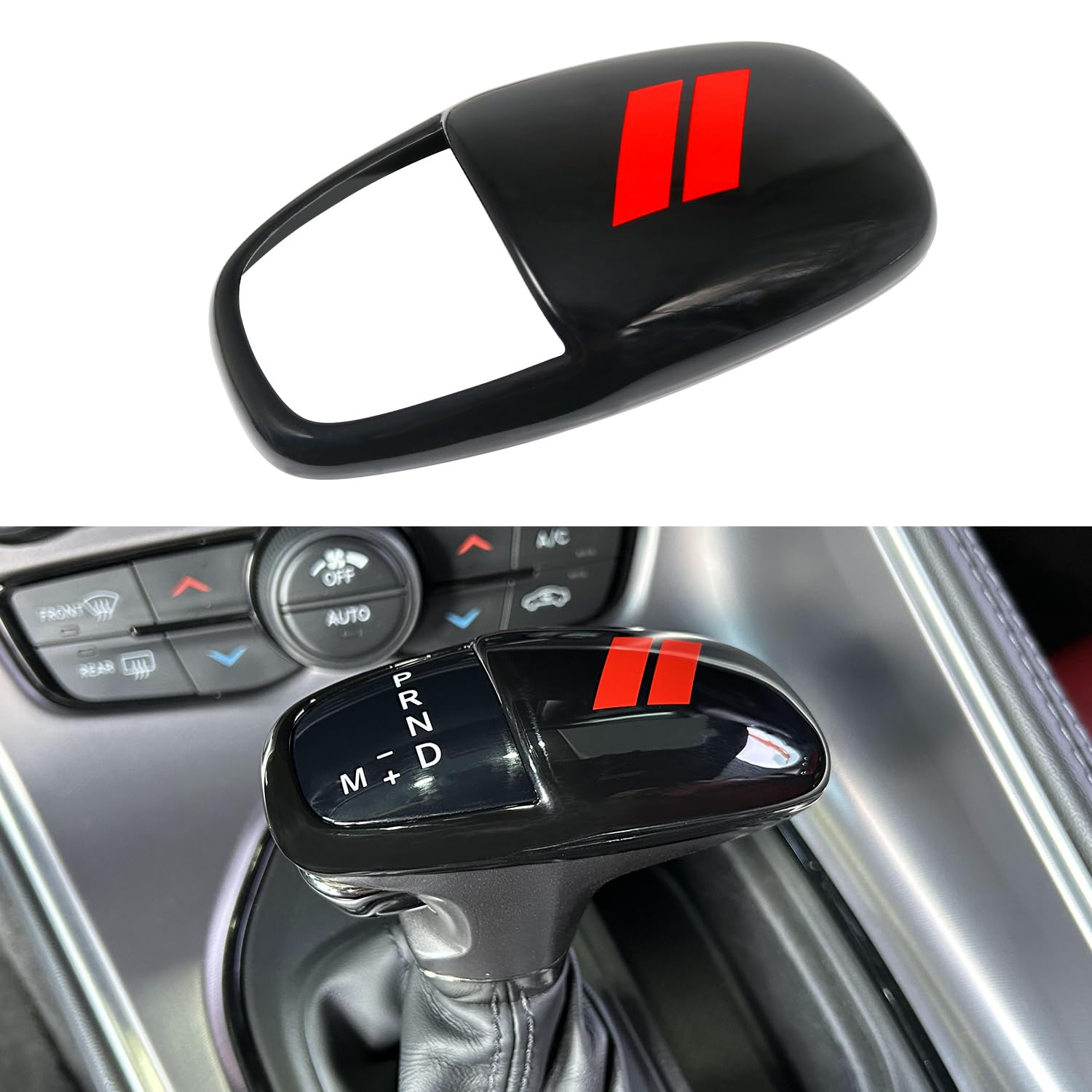 REMOCH Gear Shift Knob Head Cover for Dodge Charger Challenger Accessories 2015-2023 2024 Durango 2016-2024 ABS Interior Shell I