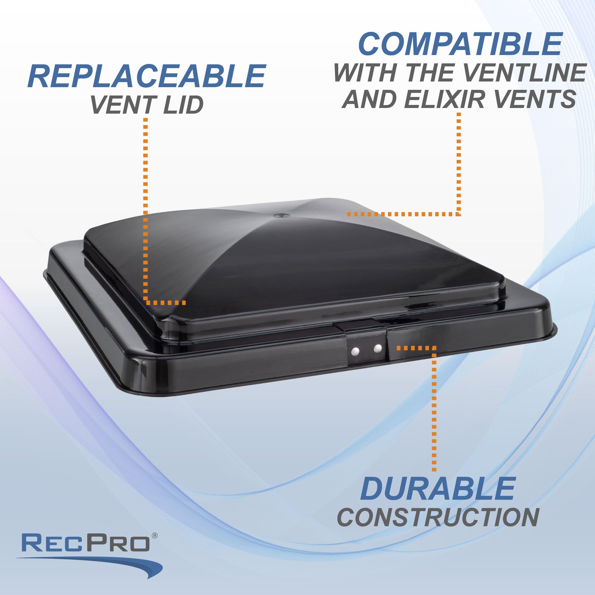 Heng'S 14''X 14'' Rv Replacement Roof Vent Cover  Black  Camper (Trailer) Roof Vent Cover  Rv Replament Vent Cover (1)