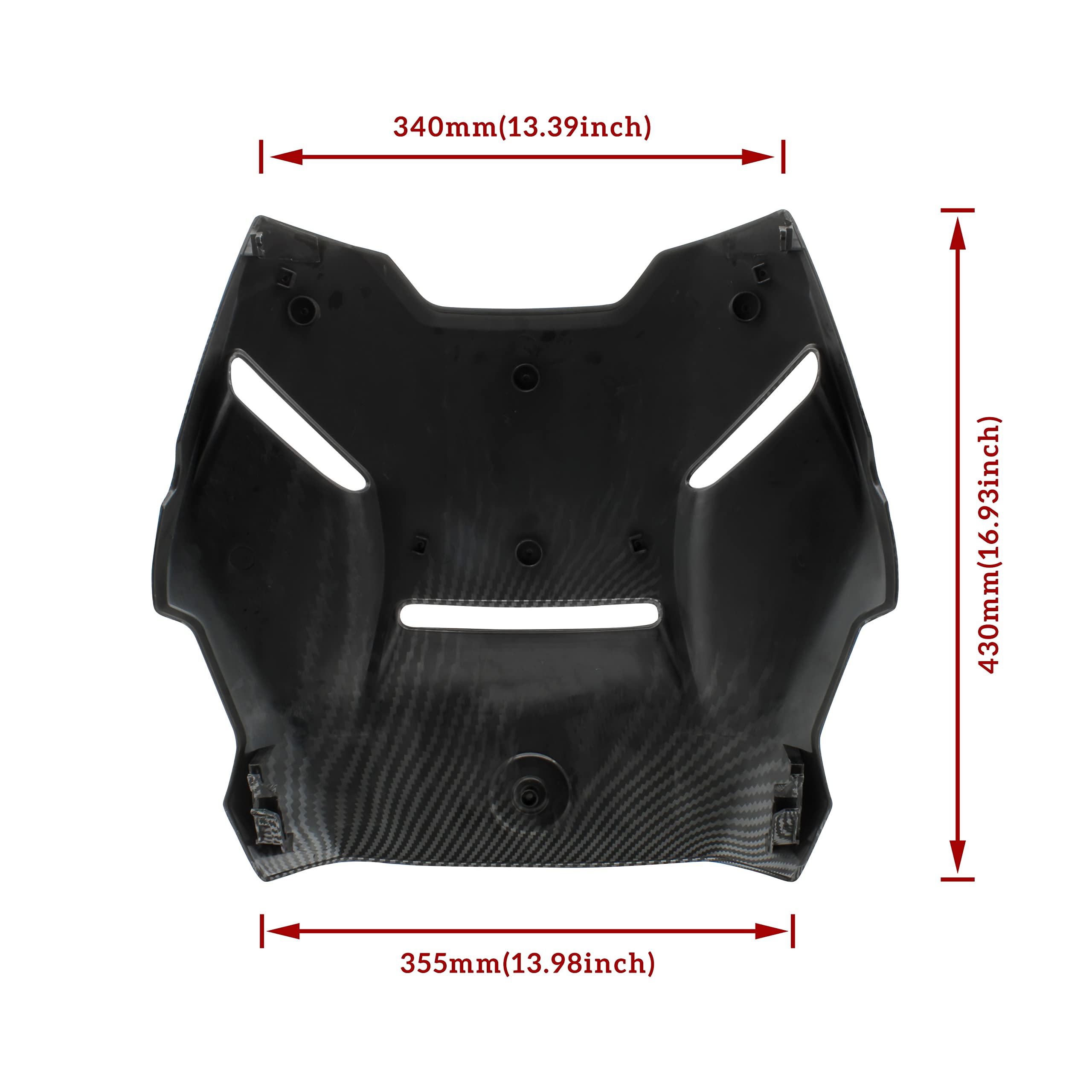 SAUTVS Epic Hood Panel for Can-Am Ryker 2019-2025, Carbon Fiber Turbo Scoop, Model ZP-YJ-030603-080, Durable Plastic, 1PC