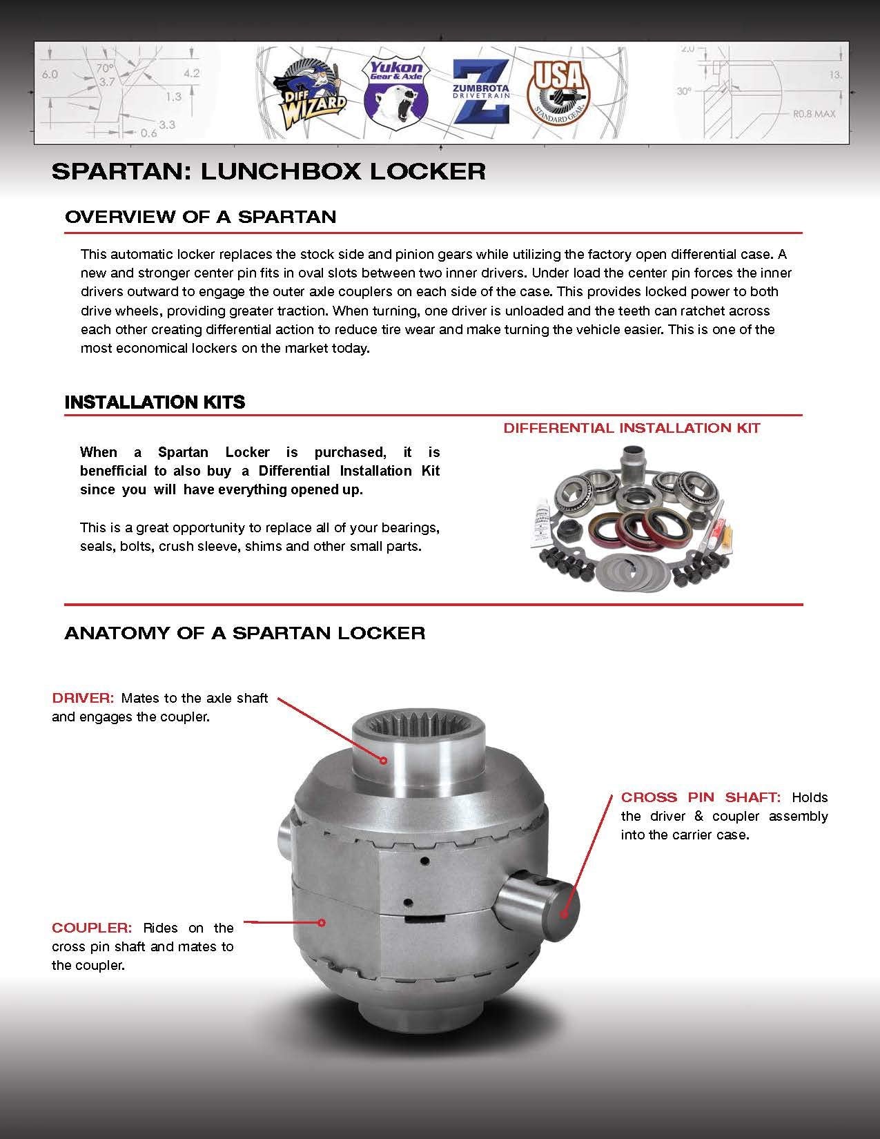 Spartan Locker Sl D30Jl-27 Lunchbox Locker For Dana 30 Jl M186 Differential