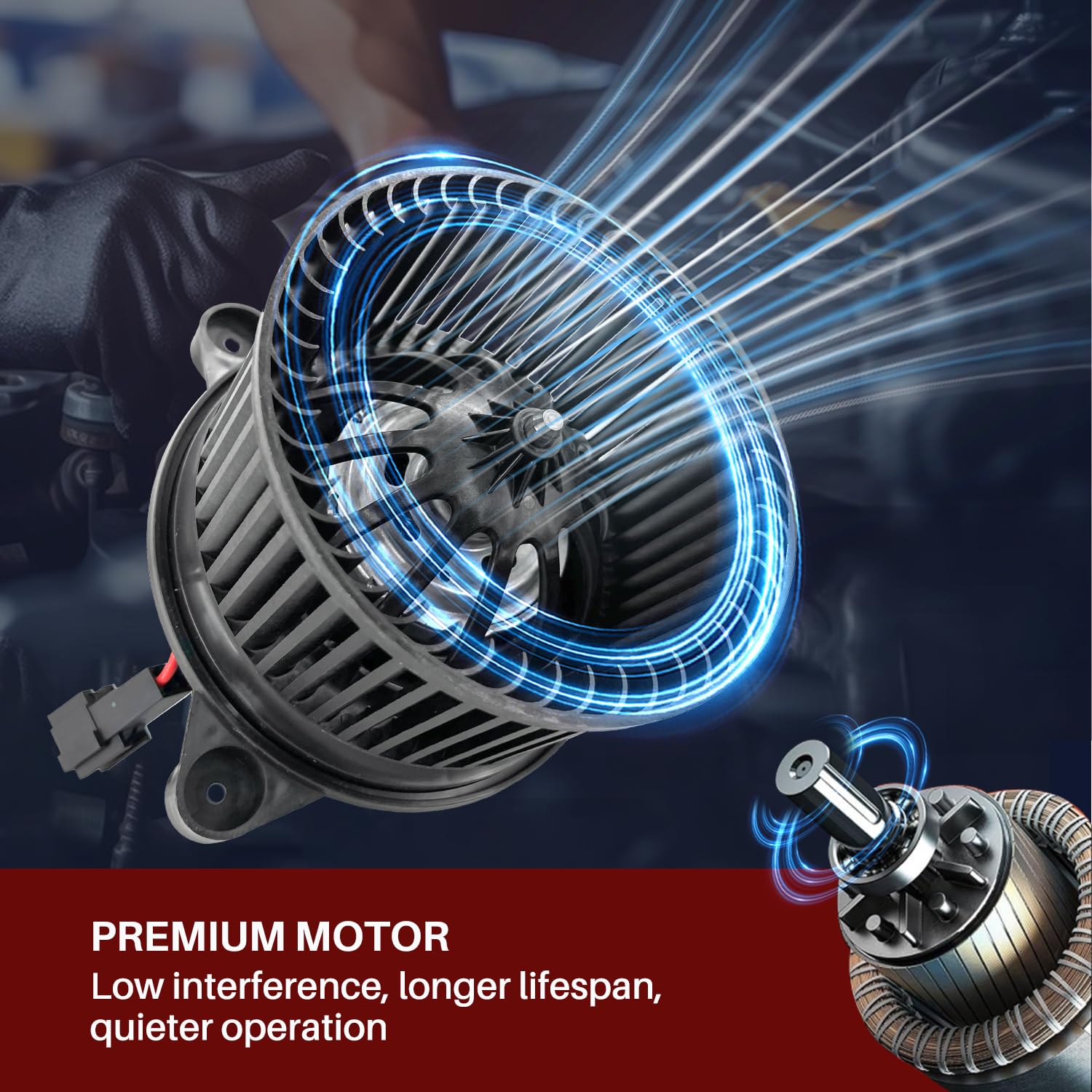 Aspligo Blower Motor Fan Assembly for Dodge Dakota 2005-2010 & Ram Dakota 2011, OEM Fit, Durable Replacement Part
