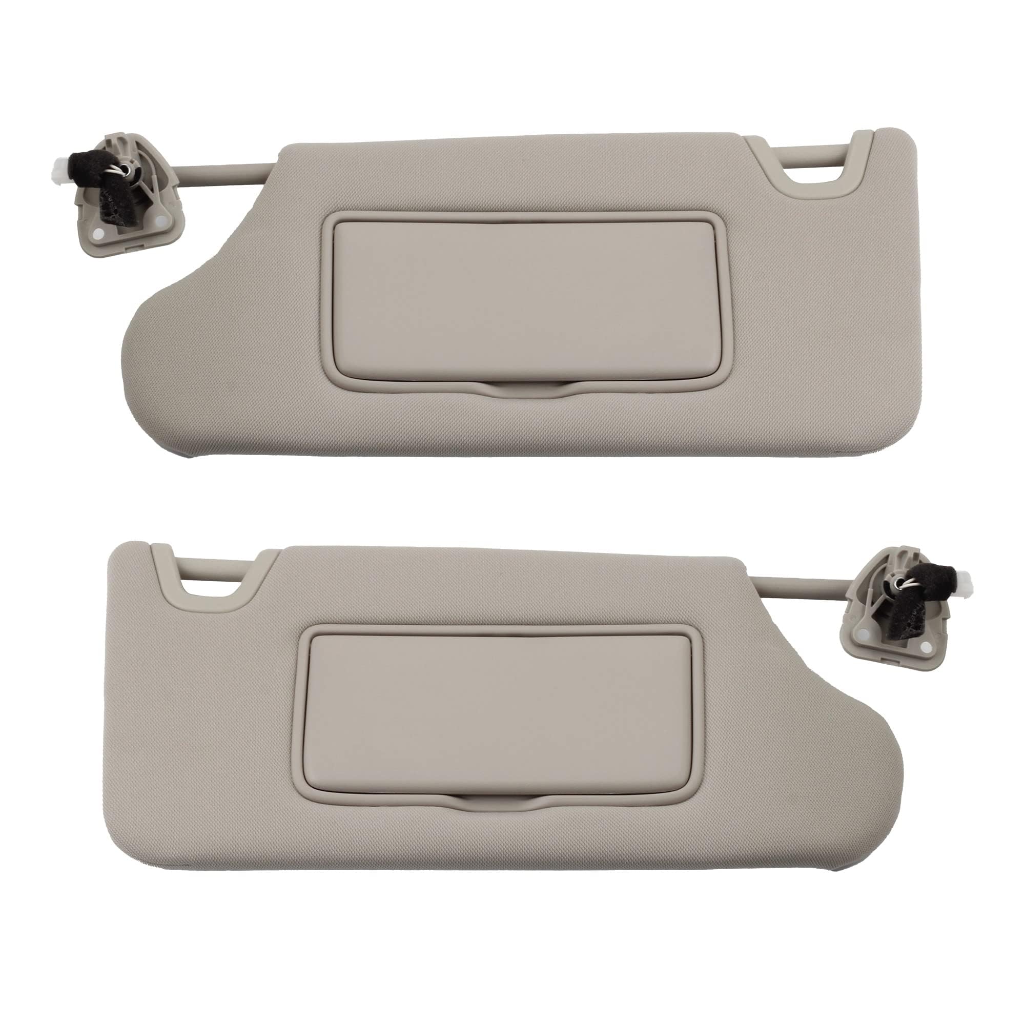 Dasbecan Gray Pair Sun Visor Compatible With Nissan Altima 2013-2018 With Mirror And Vanity Light Without Sunroof Replaces# 9640