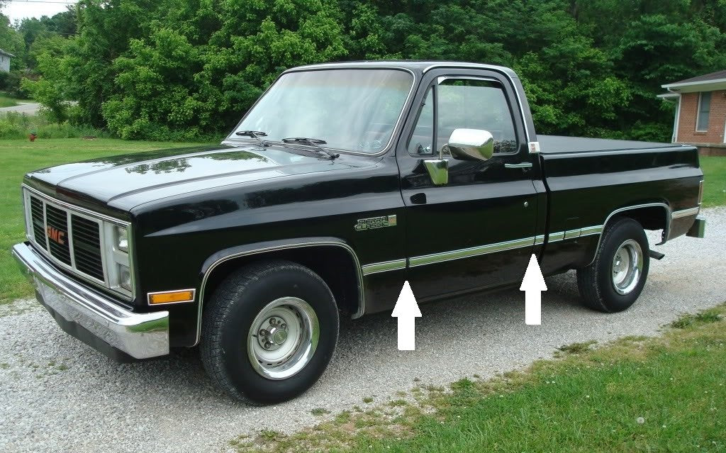 Automotive Authority 1973-1987 Chevy Gmc Chrome Side Body Trim Molding C10, C20, C30, K10, K20, K30, V10, Suburban, Custom Delux