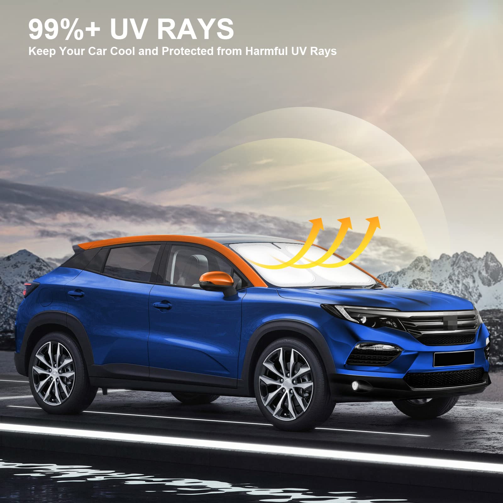 Car Windshield Sun Shade Compatible With Honda Cr-V 2017 2018 2019 2020 2021 2022 Crv Accessories Foldable Sunshade Custom Winds