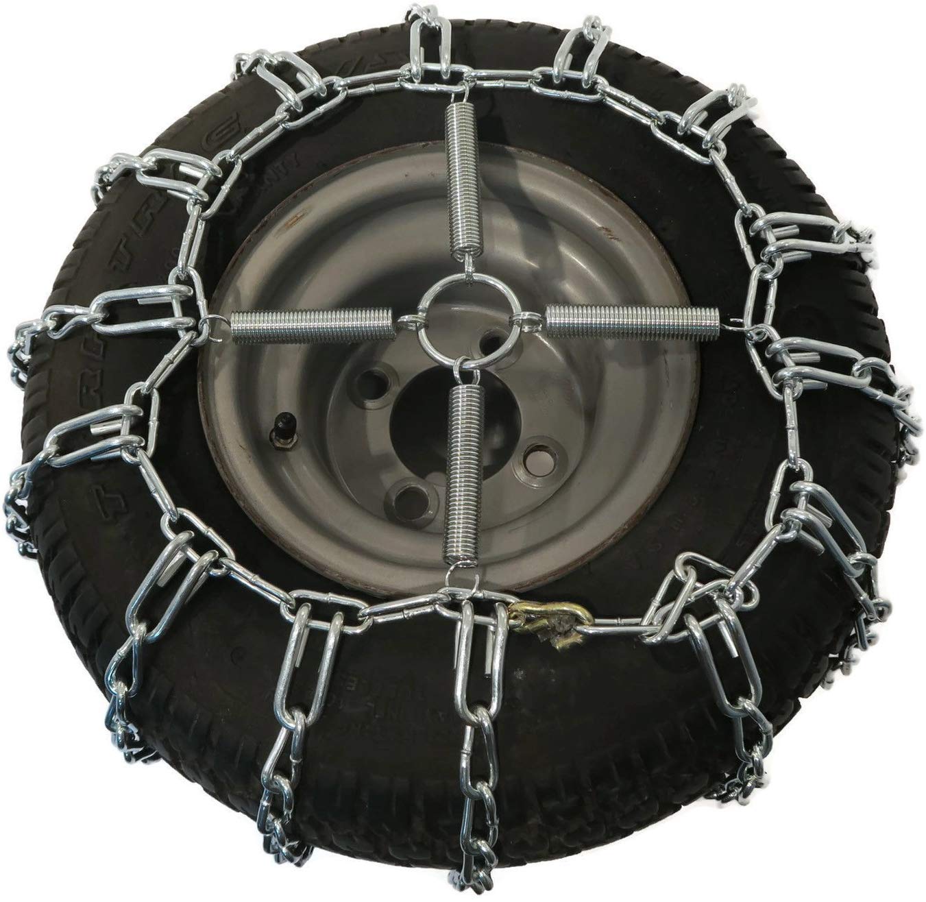 The Rop Shop | Pair Of 2 Link Tire Chains & Tensioners 13X5X6 For Snow Blowers, Lawn & Garden Tractors, Mowers & Riders, Utv, Atv, 4-Wheelers, Utility Vehicles