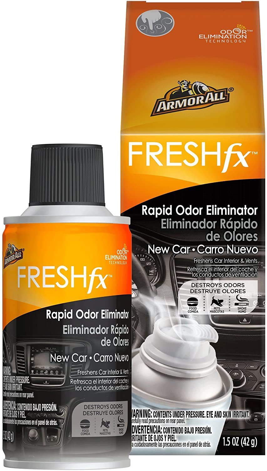 Armor All Car Air Freshener And Purifier, Odor Eliminator For Cars, Trucks, Freshfx New Car, 1.5 Oz Fogger