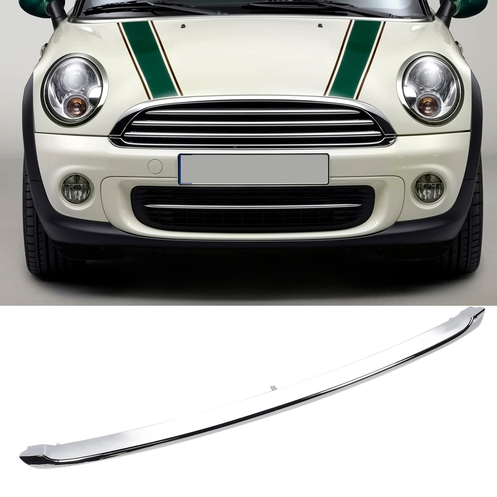 Front Lower Grille Trim Compatible With R55 R56 R57 2011-2014, 51112751624 Lower Hood Molding Grille Trim For Roadster R59 Base
