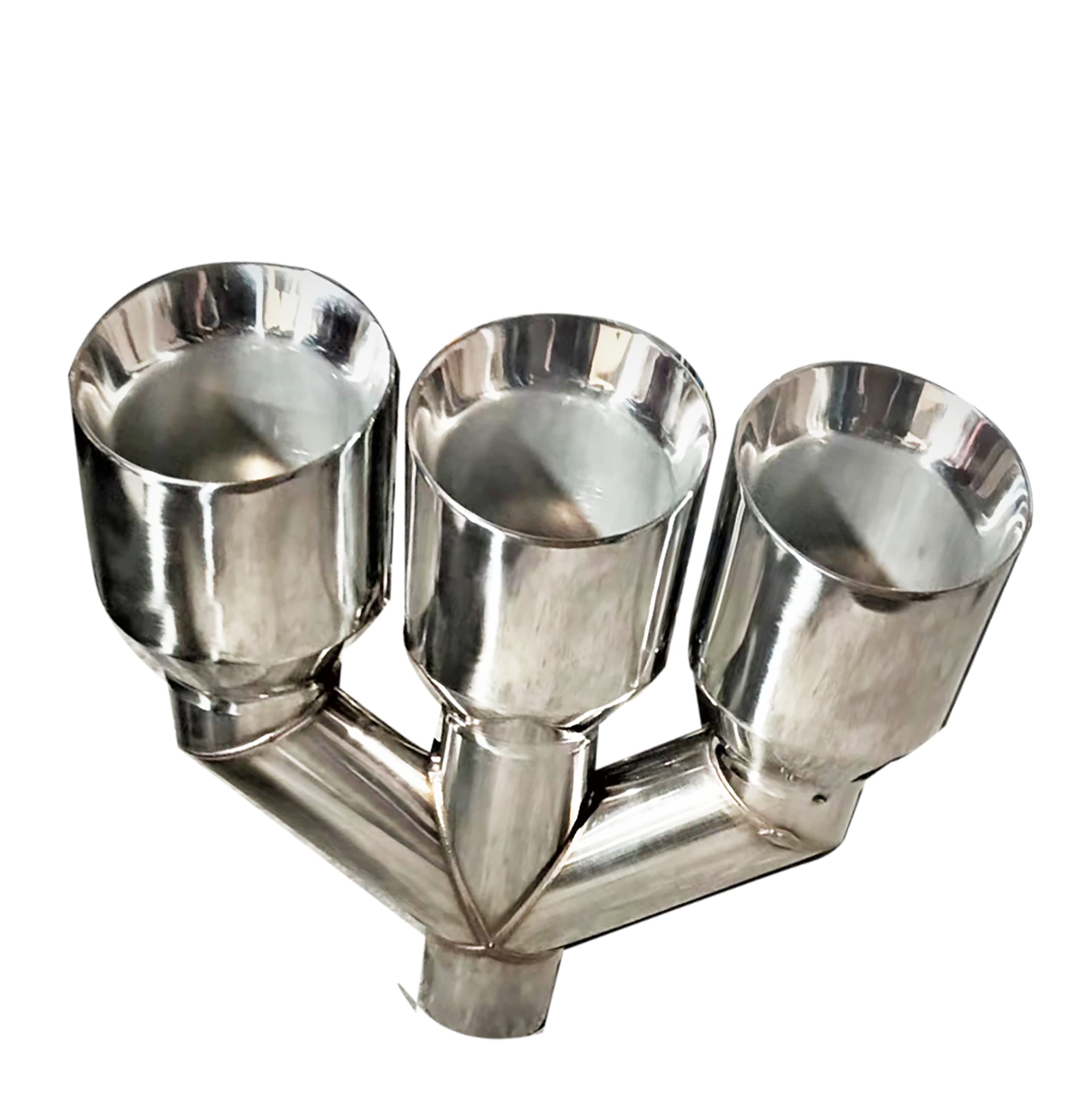 NETAMI Stainless Steel Exhaust Tip - 3" to 4" Triple Polished Dual Wall Chrome - Model NT-3340-3CP