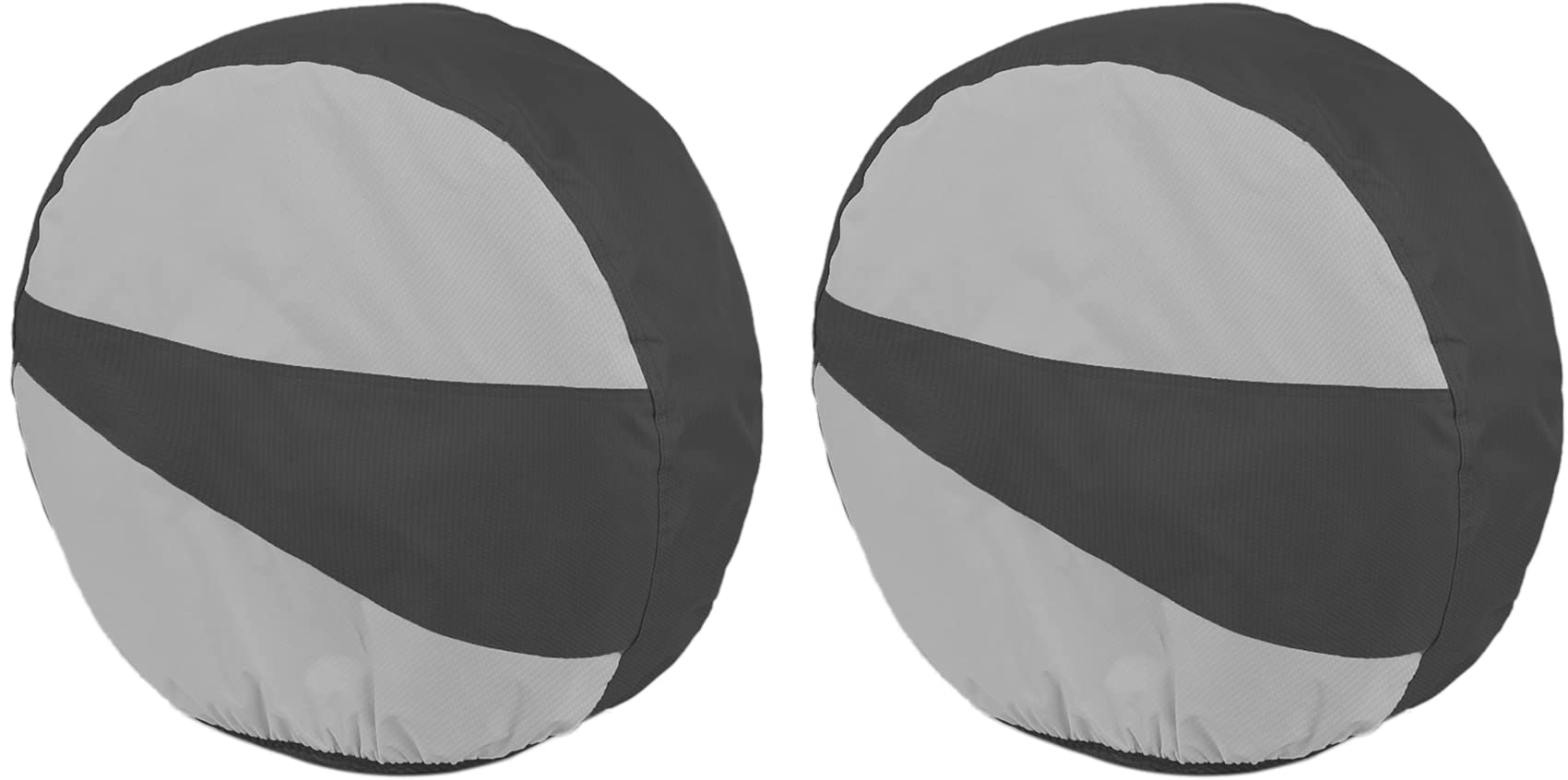 Explore Land Tire Covers 2 Pack - Tough Tire Wheel Protector For Truck, Suv, Trailer, Camper, Rv - Universal Fits Tire Diameters 29-31.75 Inches, Black & Gray