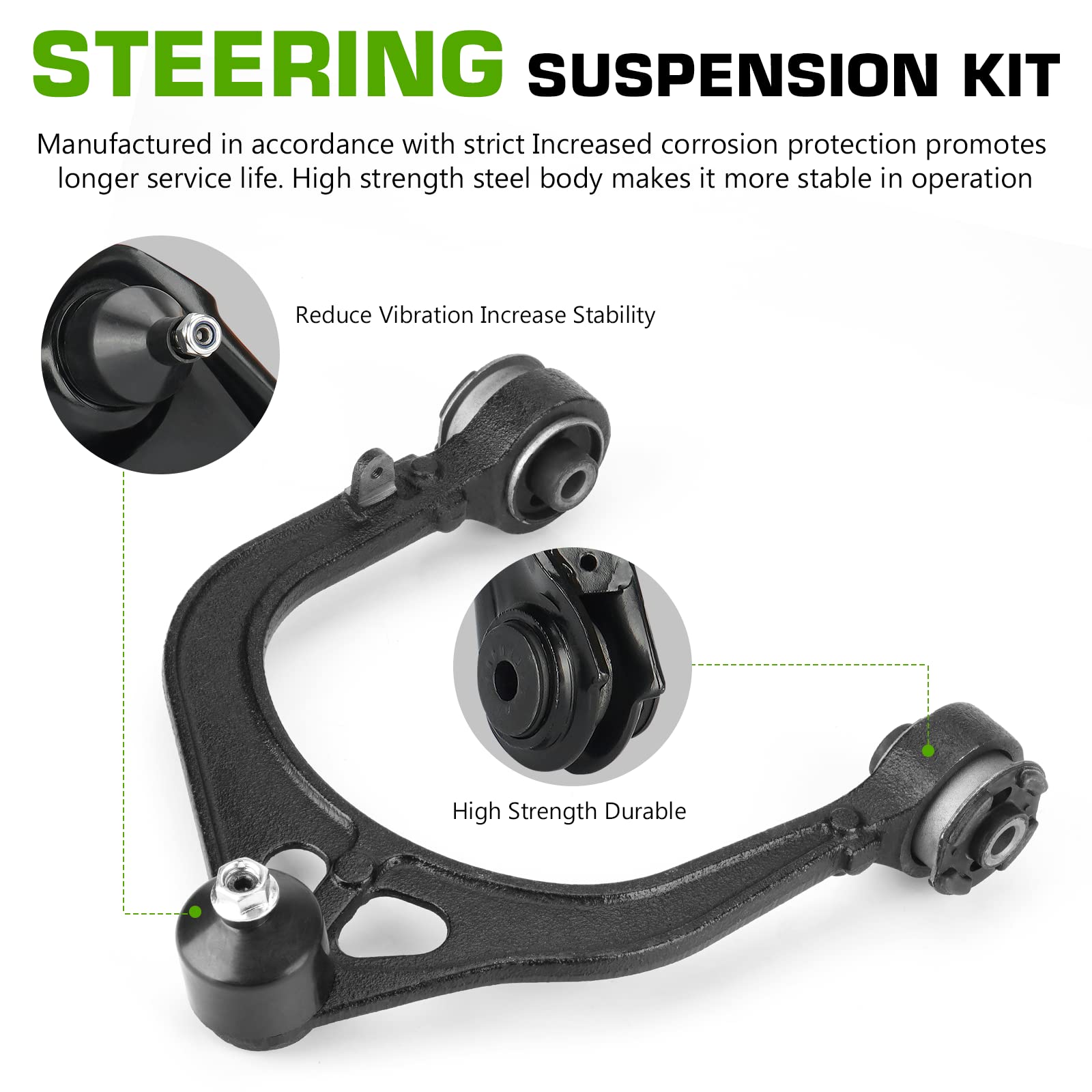 Front Upper And Lower Control Arms Suspension Kit Fit For 2011 2012 2013 2014 2015 2016 2017 Chrysler 300 Dodge Challenger Charger With Lower Ball Joints Tie Rod End - 14Pcs