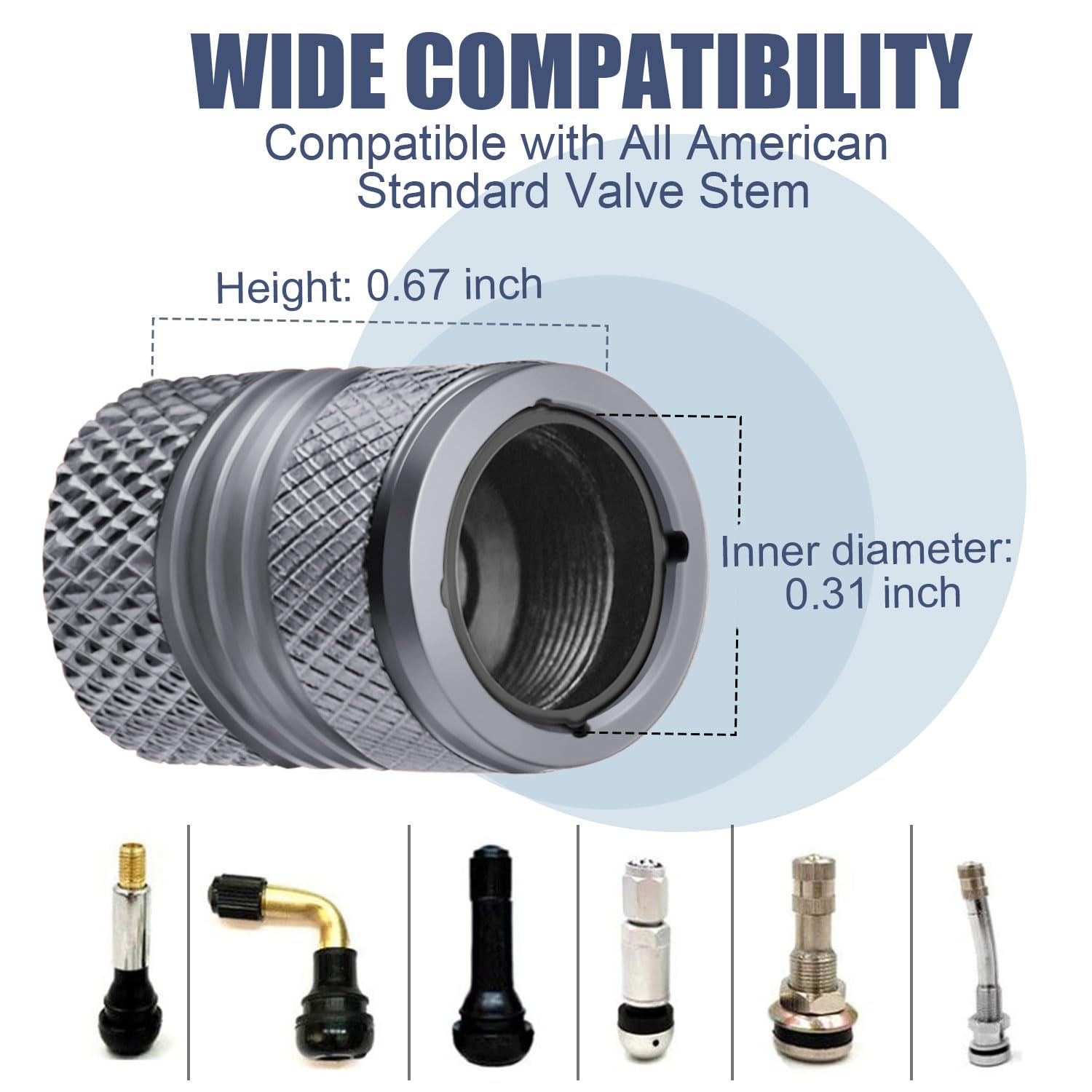 Tire Valve Stem Caps - 4 Pack Anti-Corrosion Premium Anodized Alloy Tyre Air Valve Caps Cat Dog Paw For Car Suv Bike Grey