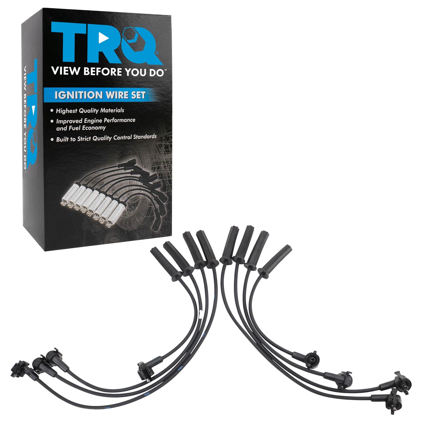 Trq Spark Plug Wire Set Compatible With 1991-1993 Ford Mustang 92-94 Ranger 94-97 Mazda B2300