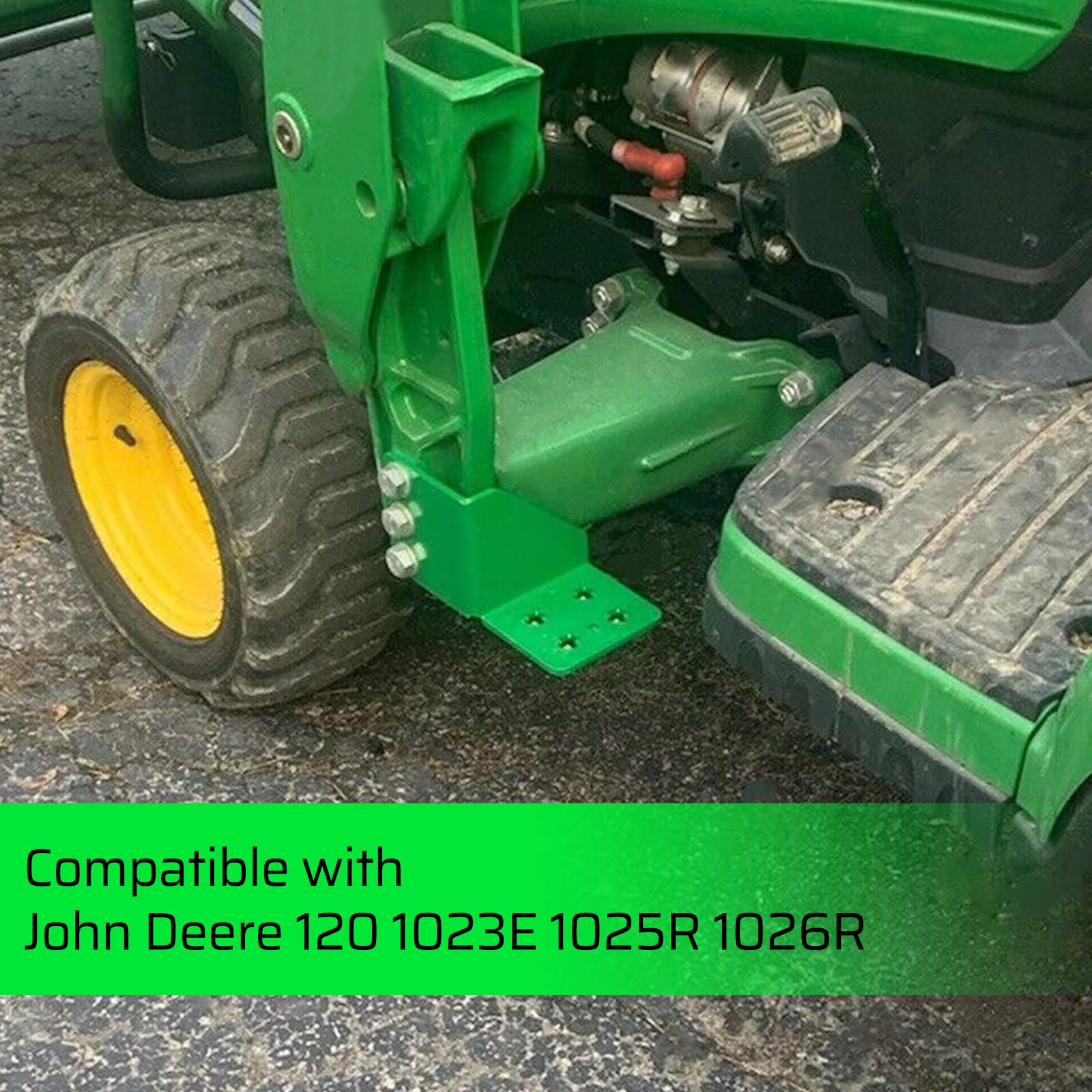 ECOTRIC Bolt On 6" Tractor Driver Step - Alloy Steel, Green, Compatible with John Deere 120 1023E 1025R 1026R, Model VC-LYJD