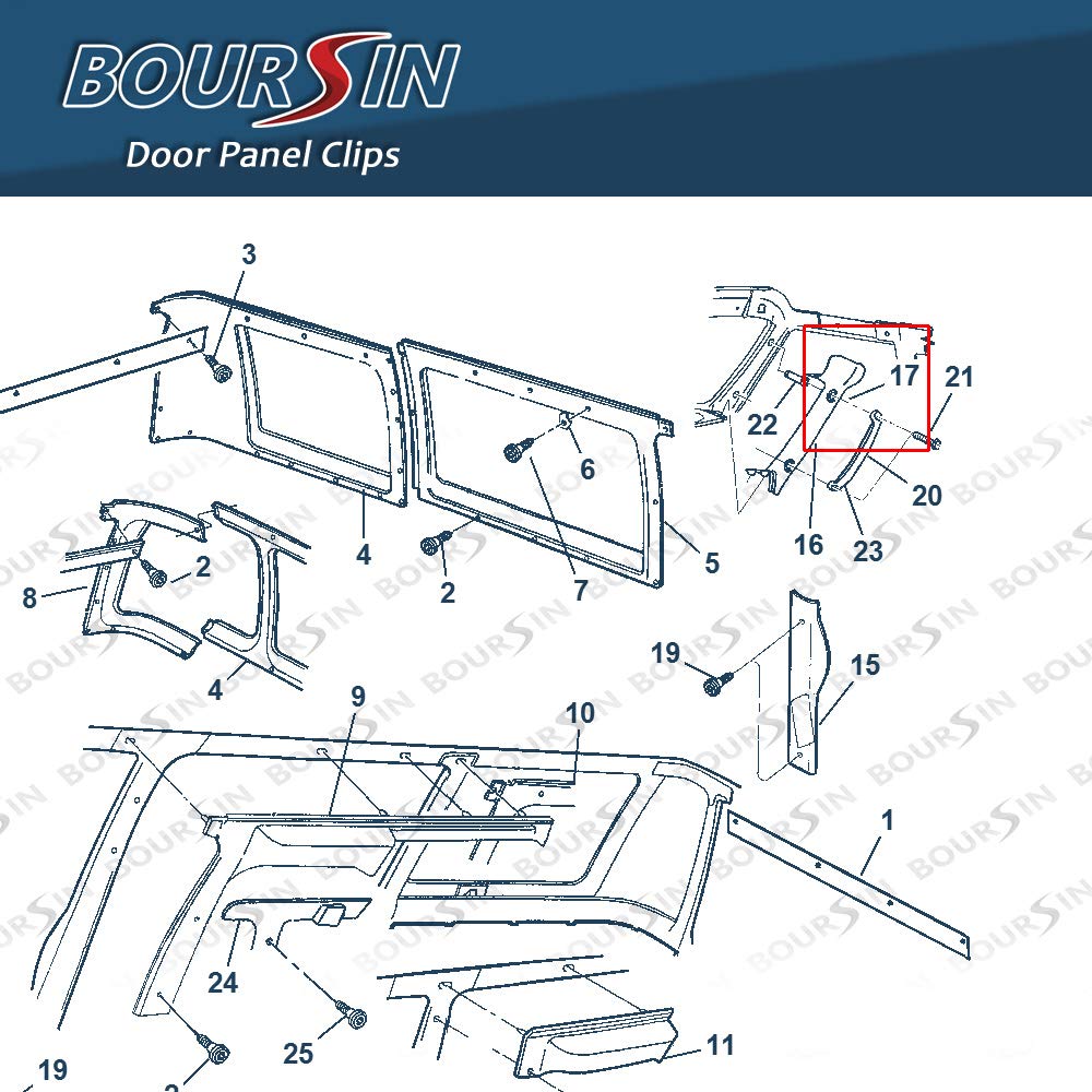 Boursin Nylon Door Panel Clips Fasteners Fits Dodge Ram 1500 2500 3500 Pickup Yellow 1994-On (100)