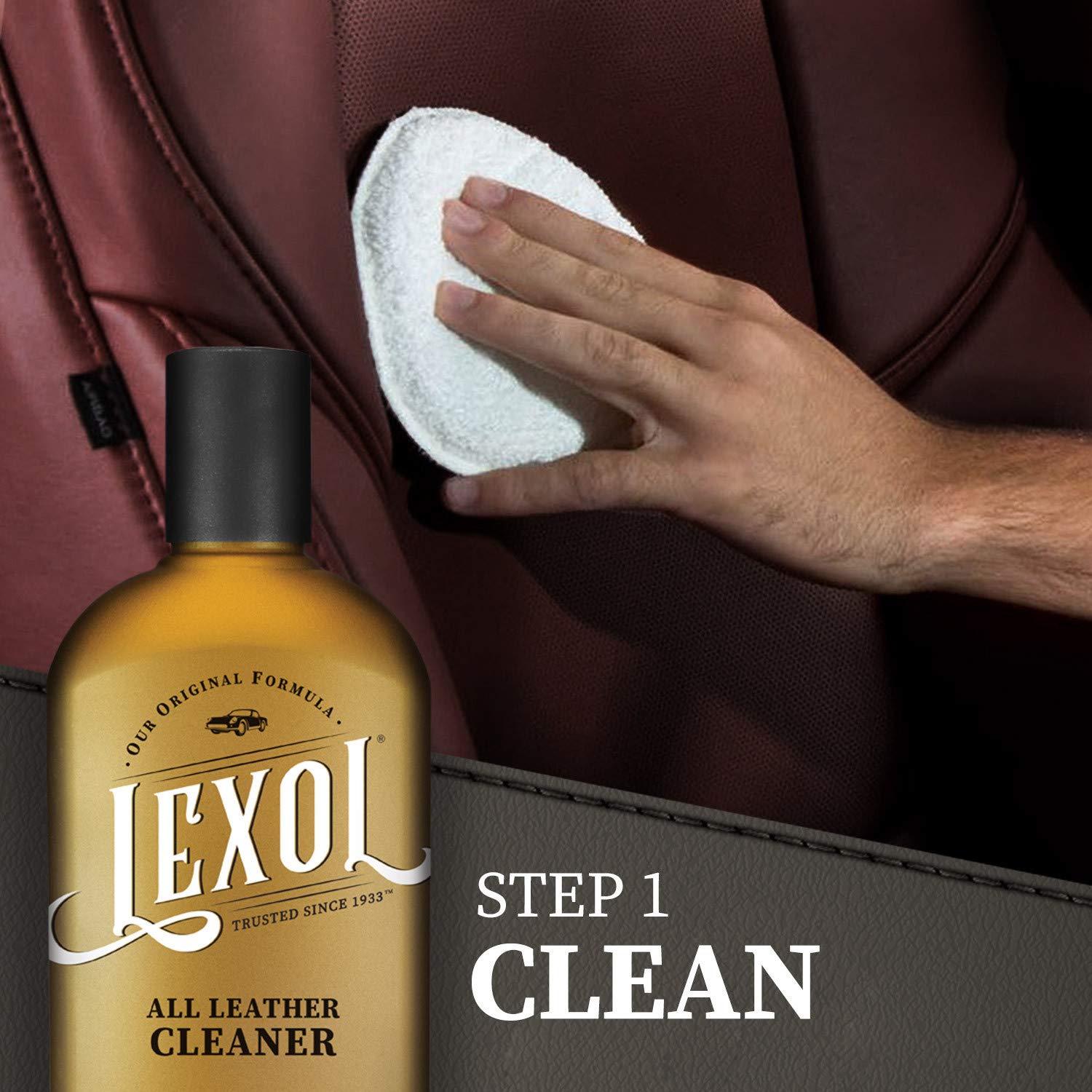 Lexol All Leather Cleaner and Conditioner Kit for Car Seats and Interiors, Couches and Furniture, Shoes and Boots, Baseball Glov
