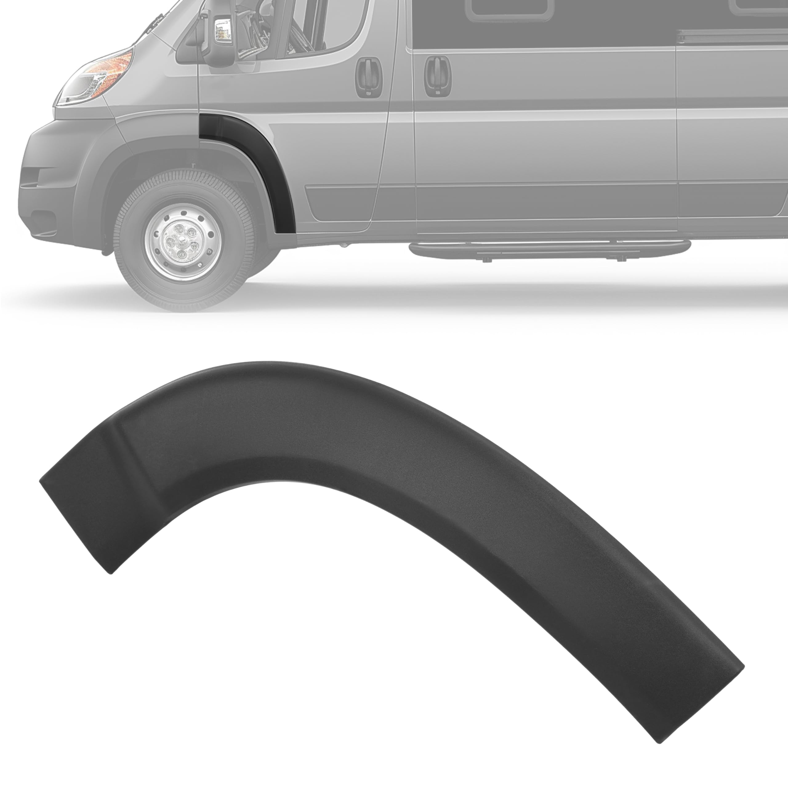 HECASA Front Molding Wheel Trim Fender Flare Compatible with 2019-2022 Dodge Ram Promaster 1500 2500 3500 Door Molding Wheel Tri