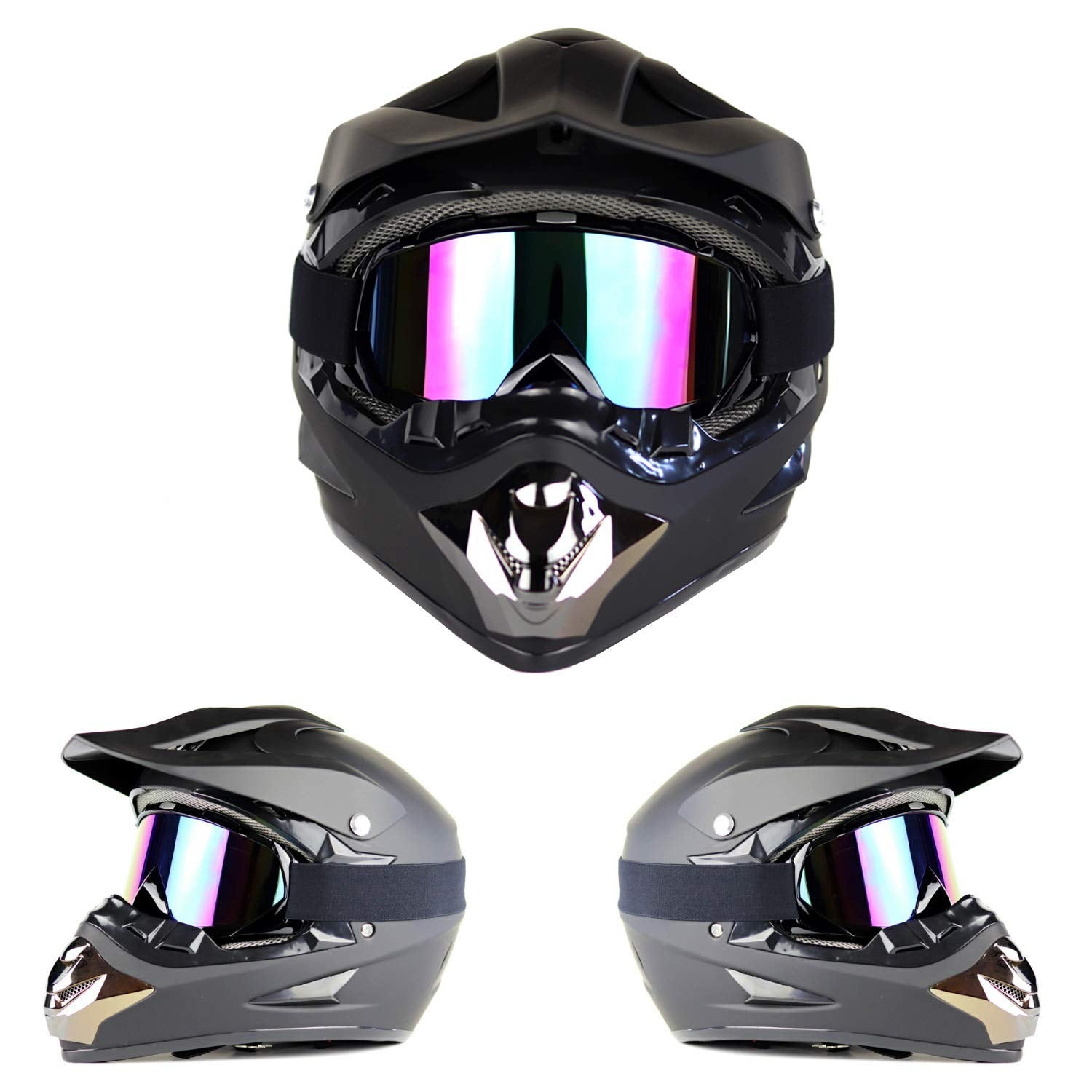 ADCGank Motorcycle Goggles Dirt Bike Motocross ATV Goggles Off Road Goggles MX Anti UV Ski Fit Over Glasses Tear Off for Man Wom