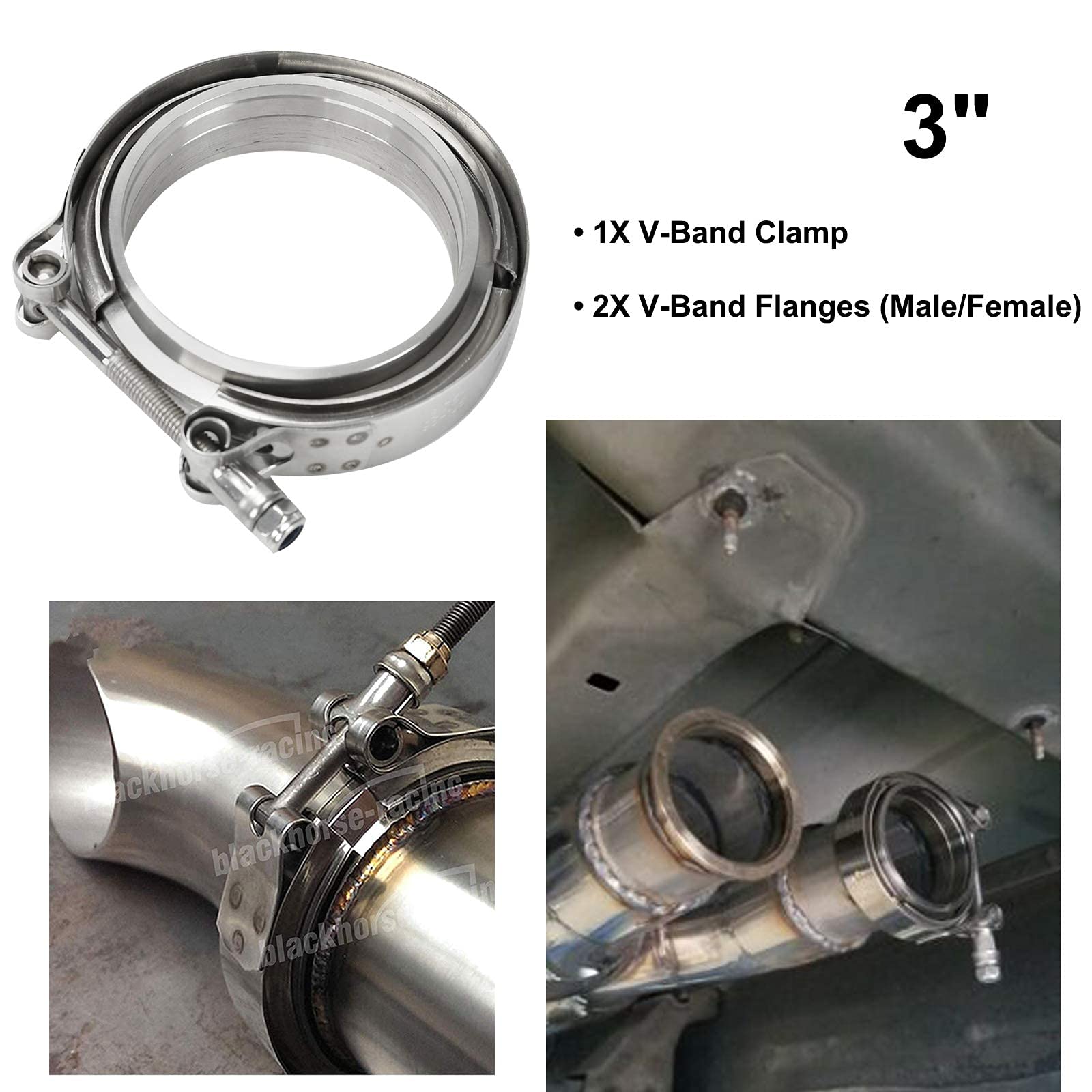 3 Inch V Band Clamp With Male Female Flange 304 Stainless Steel,V-Band Flange Kit
