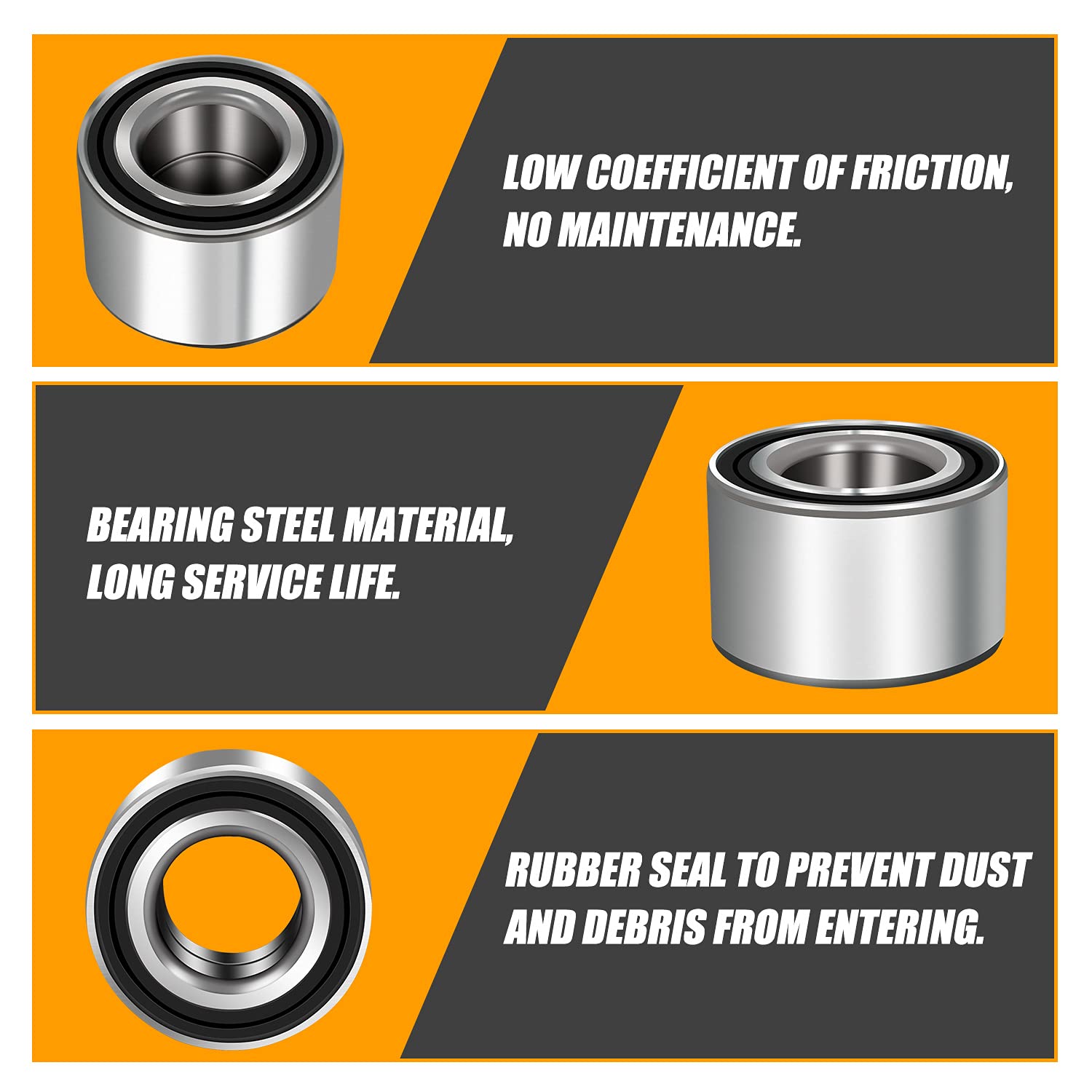 Ransoto 3514699 Wheel Bearing Front And Rear Compatible With Polaris Rzr Pro Xp 900 1000 4 S Xp Turbo General Sportsman Replaces