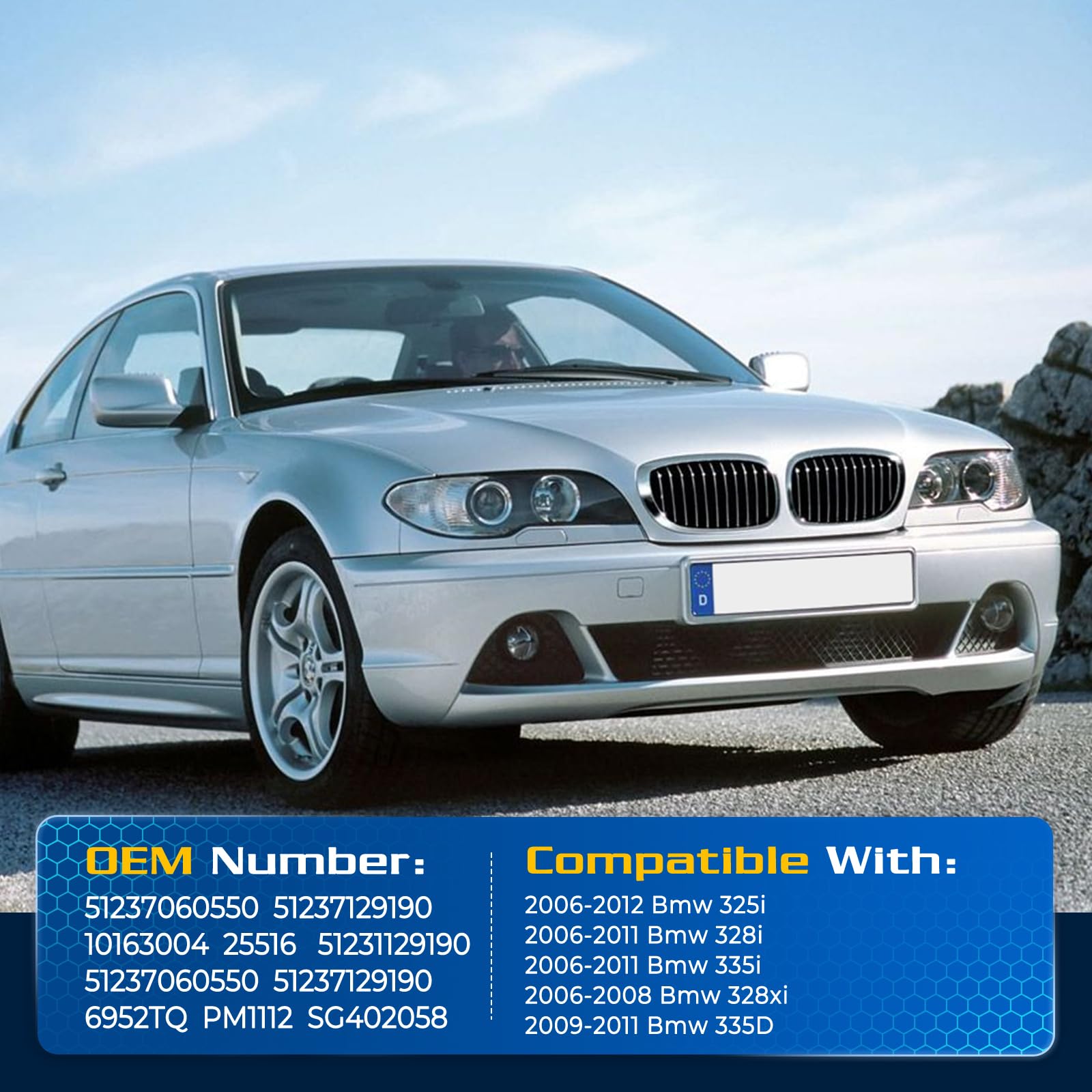 Arana Front Hood Struts Lift Support For 2006-2011 Bmw 3-Series E90 E91 323I 325I 328I 330I 335I 335D, 2006-2008 Bmw 325Xi 328Xi