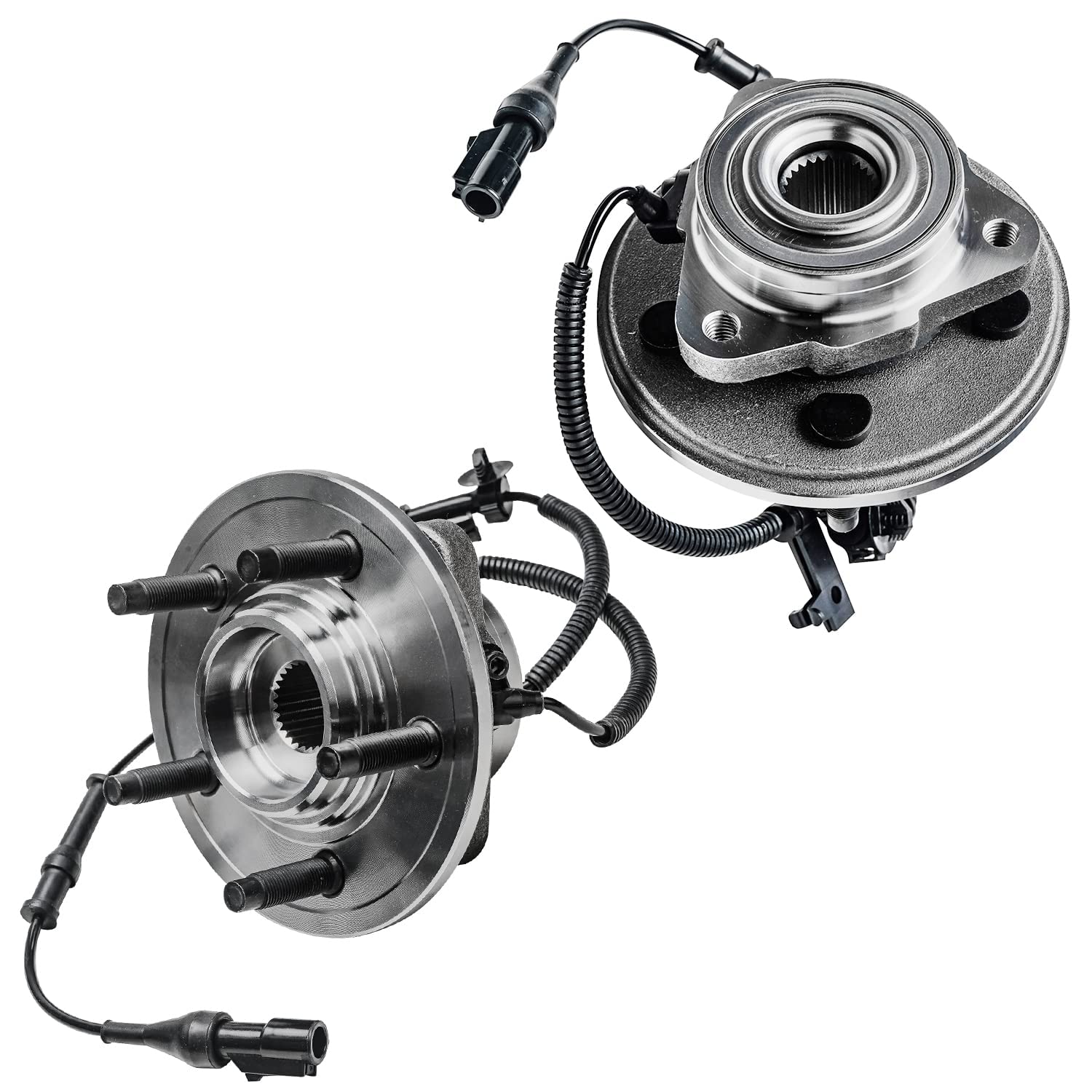 Detroit Axle - Front Wheel Bearing Hubs For 06-10 Ford Explorer Mercury Mountaineer, Replacement 2006 2007 2008 2009 2010 Explor