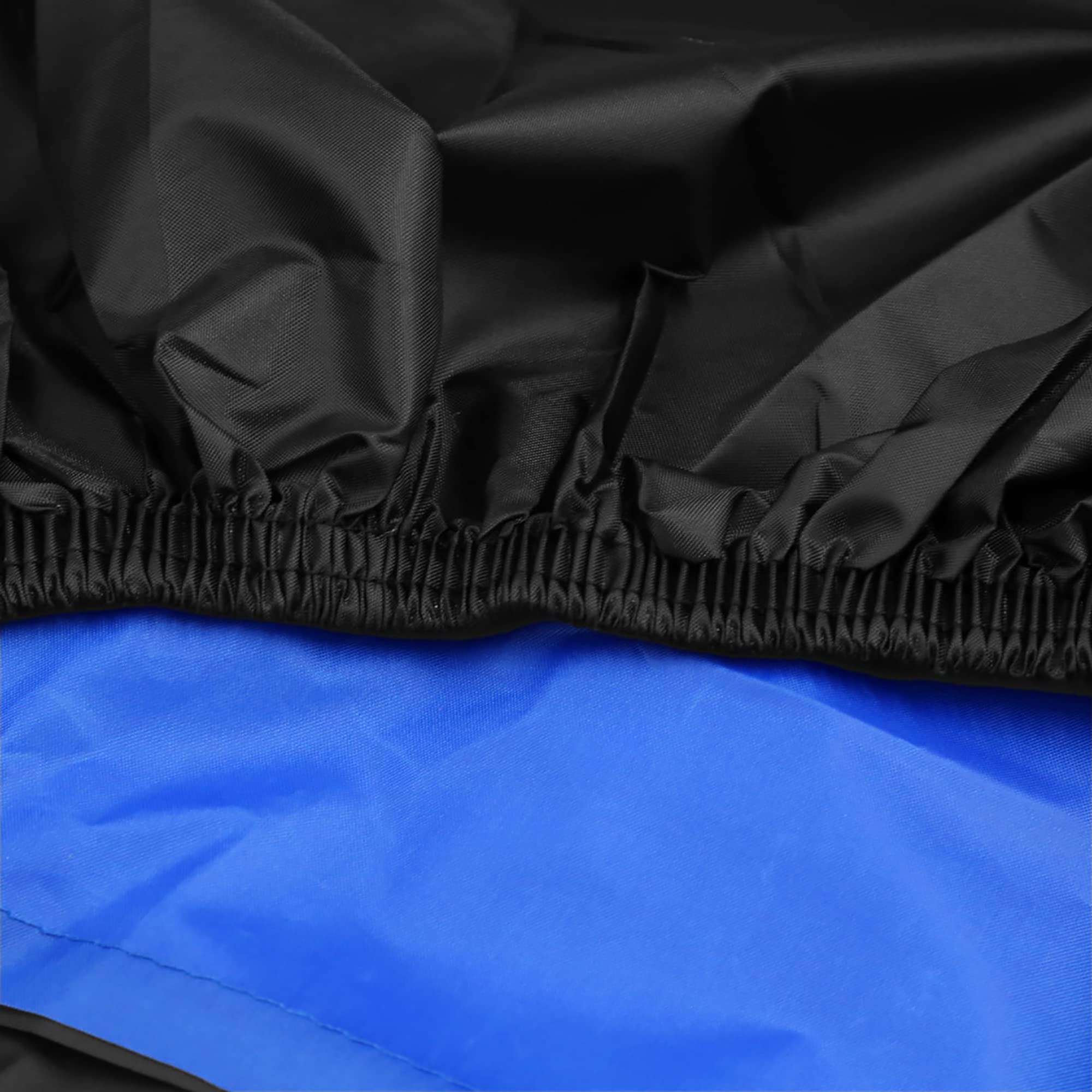 Uxcell L 190T Rain Dust Motorcycle Cover Blue&Black Outdoor 86Inch For Harley Davidson