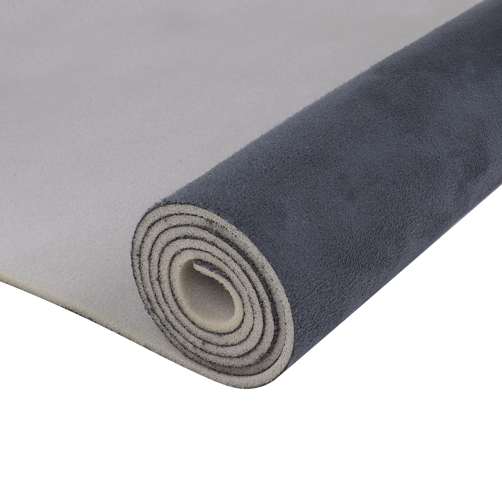 Car Elements Suede Headliner Fabric With Foam Backing 60'' W  54'' L Charcoal Auto Suede Headliner Material Car Roof Upholstery