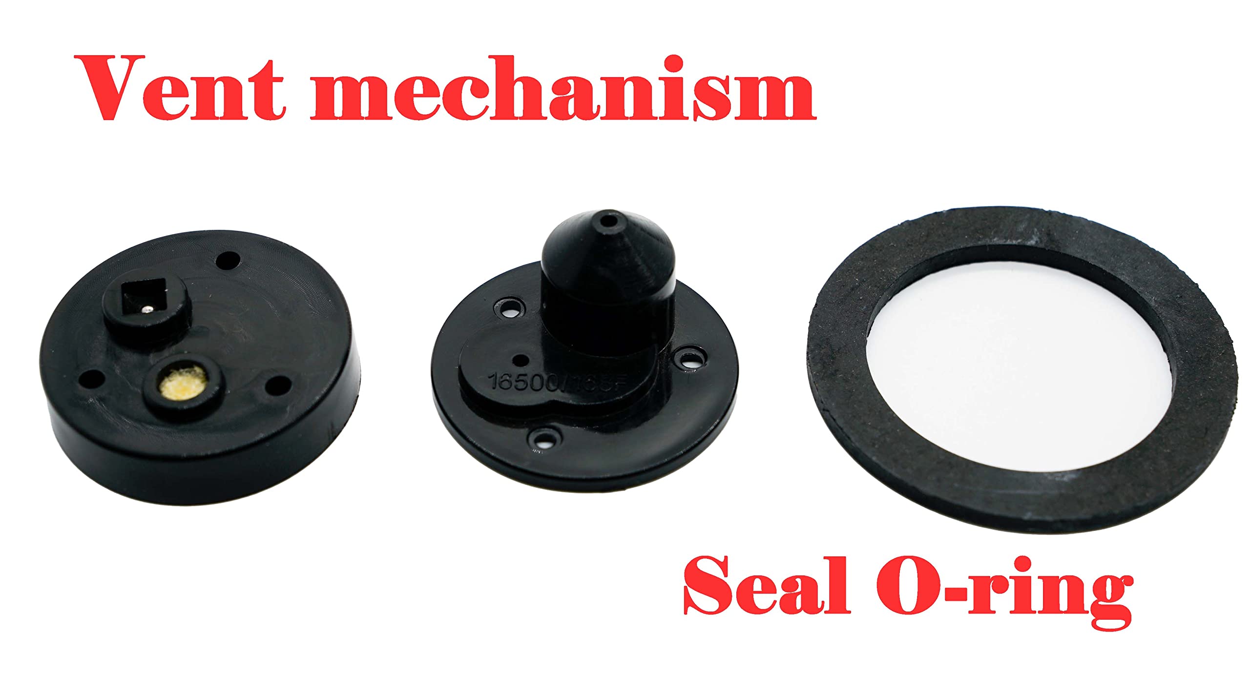 JMCHstore Go Kart Gas Cap, Rubber, Black, Model JM-KT01, Fits Coleman KT196, Hammerhead GTS 150, TrailMaster Blazer 150cc/200cc/