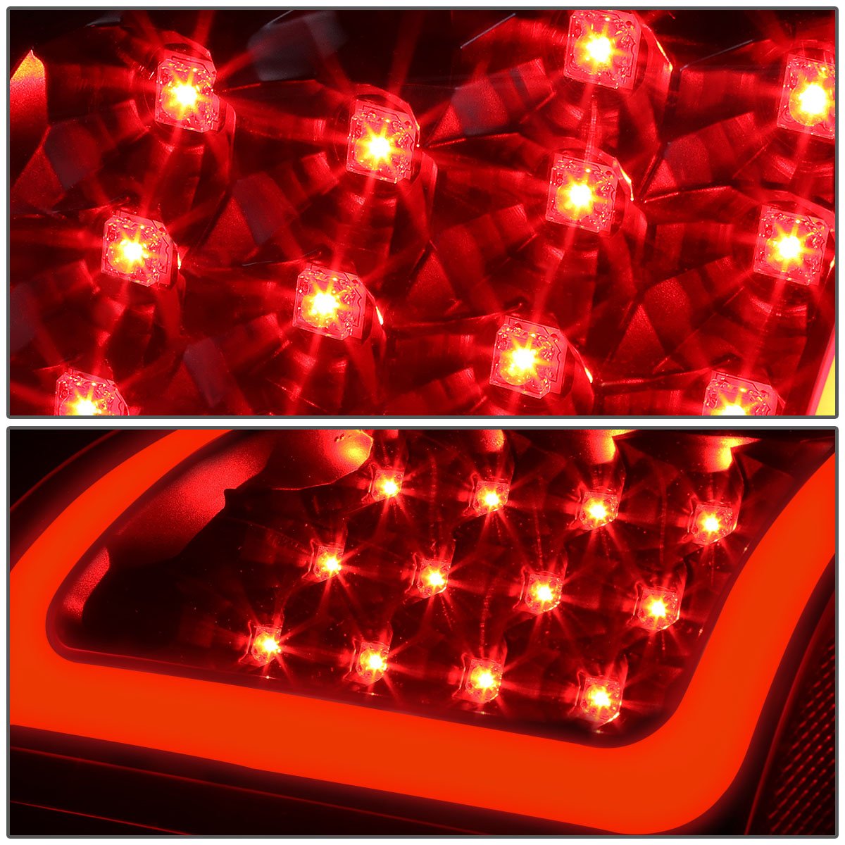 Dna Motoring Tl-Dram07-Led-Rd3D-Bk-Sm Led 3D Tail Light Assembly Driver & Passenger Side [Compatible With 02-06 Dodge Ram 1500 2