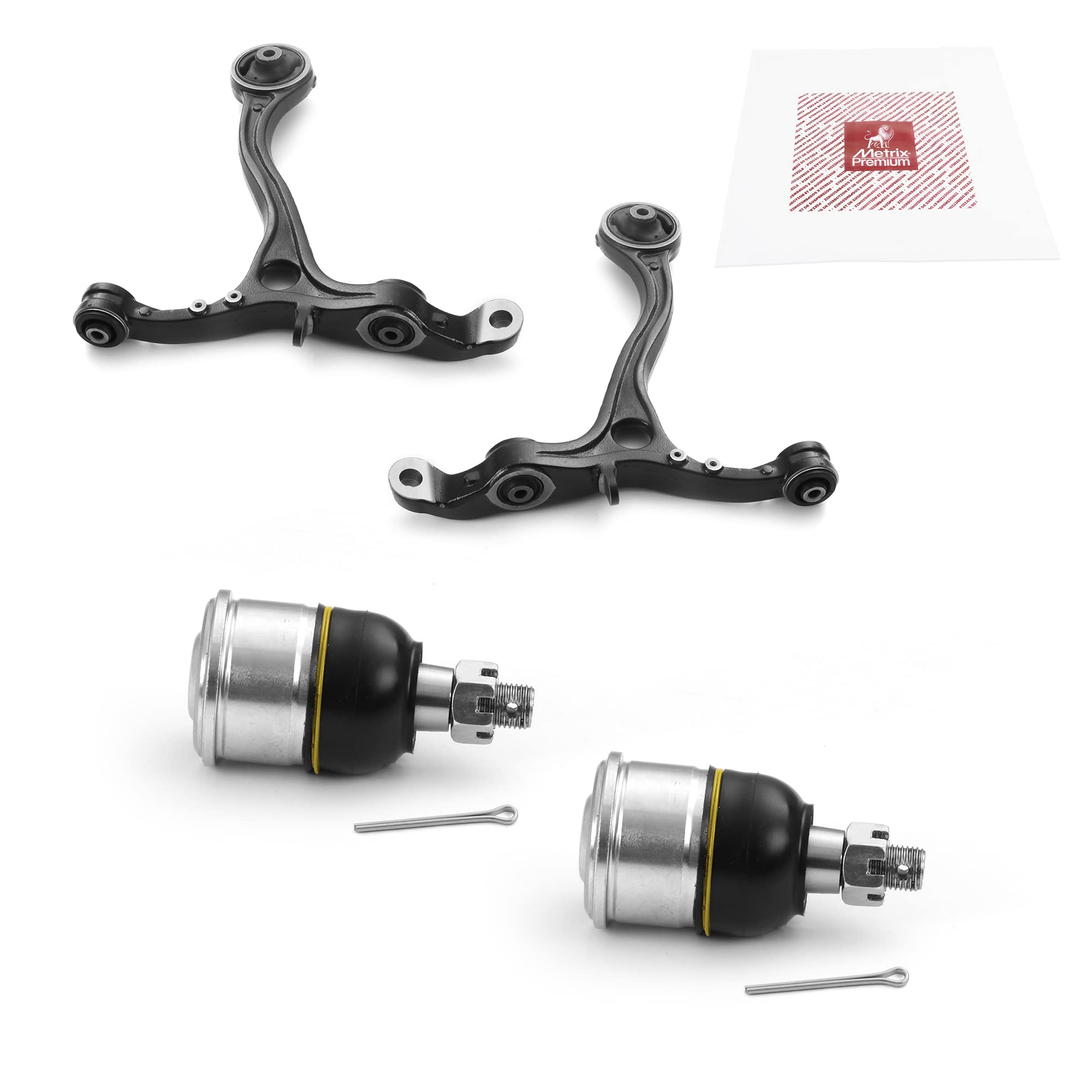 Metrix Premium Chassis Parts - 4 Pc Front Lower Control Arm & Front Lower Ball Joint Kit Fits 2009-2014 Acura Tsx, 2008-2012 Hon