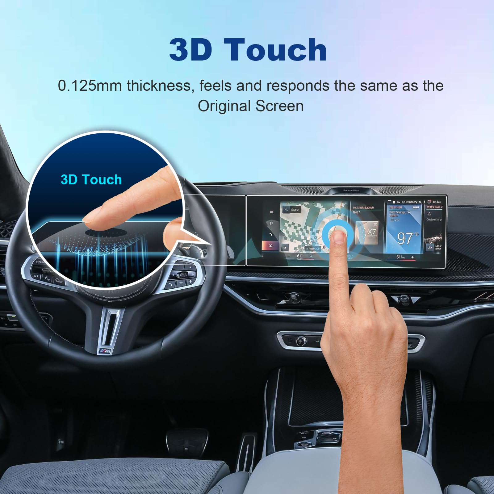 Coleya 2024 X5 X6 X7 XM Screen Protector for BMW iDrive 8 (14.9Inch Navi+12.3Inch Dash), for X5 (2024), X6 (2024), XM (2024), X7