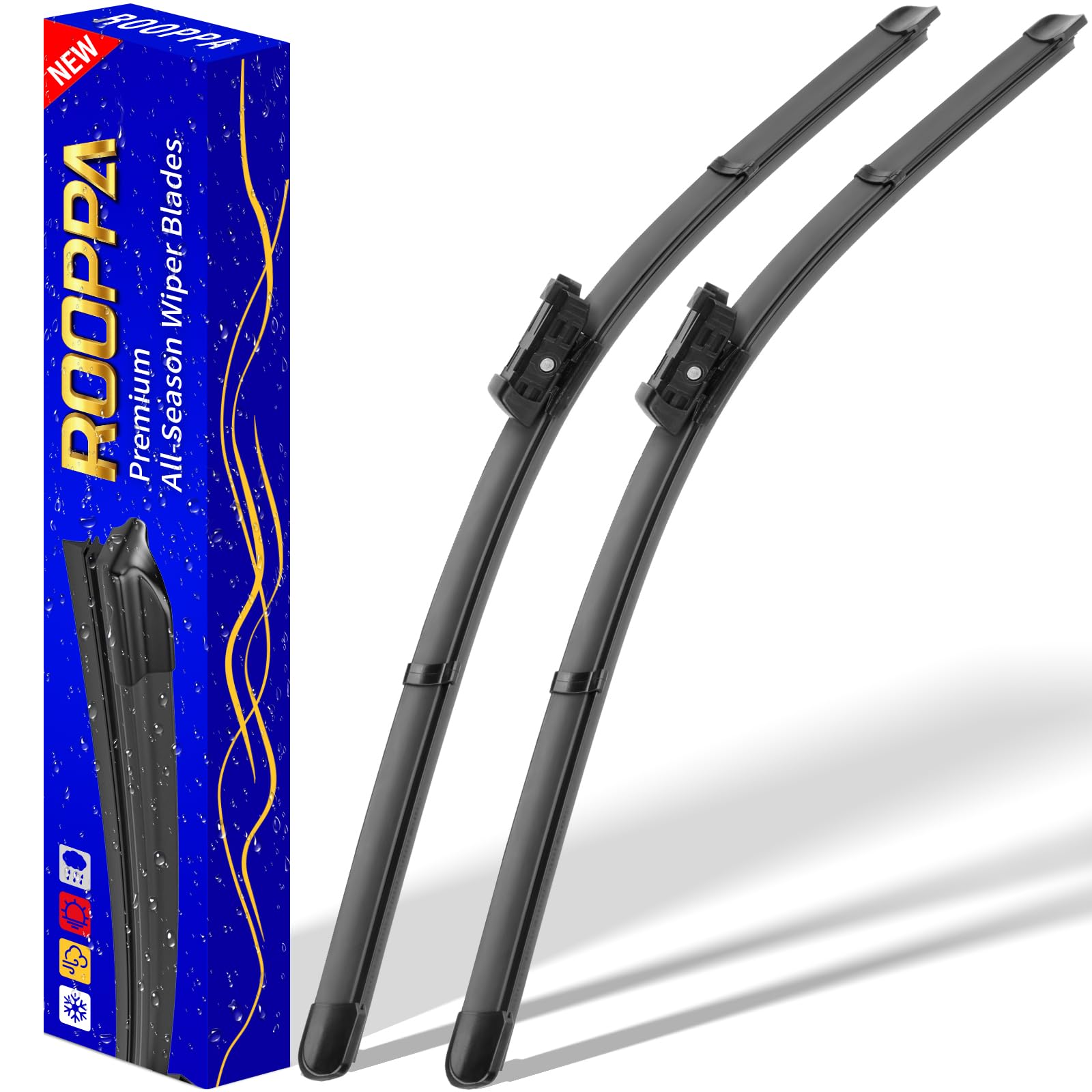 2 Wipers Replacement For 2017-2023 Tesla Model 3/2020-2023 Model Y Original Equipment Replacement Wiper Blade - 26''/19'' (Set O