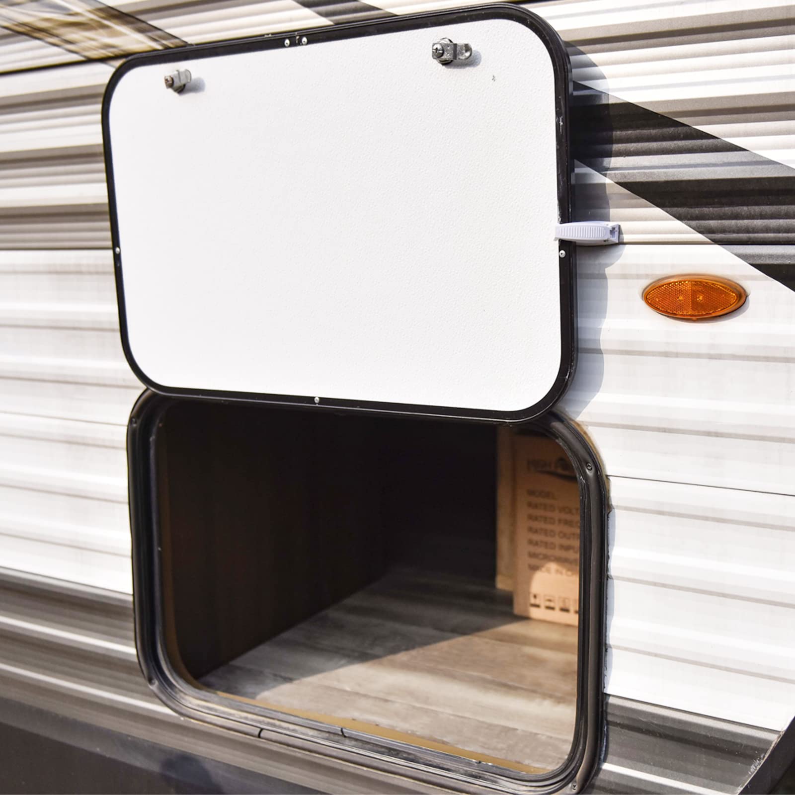 Rvguard Rv Door Holder, 2Pcs White Camper Door Holder, Keep The Baggage Door Open, For Rv, Trailer, Camper Vans