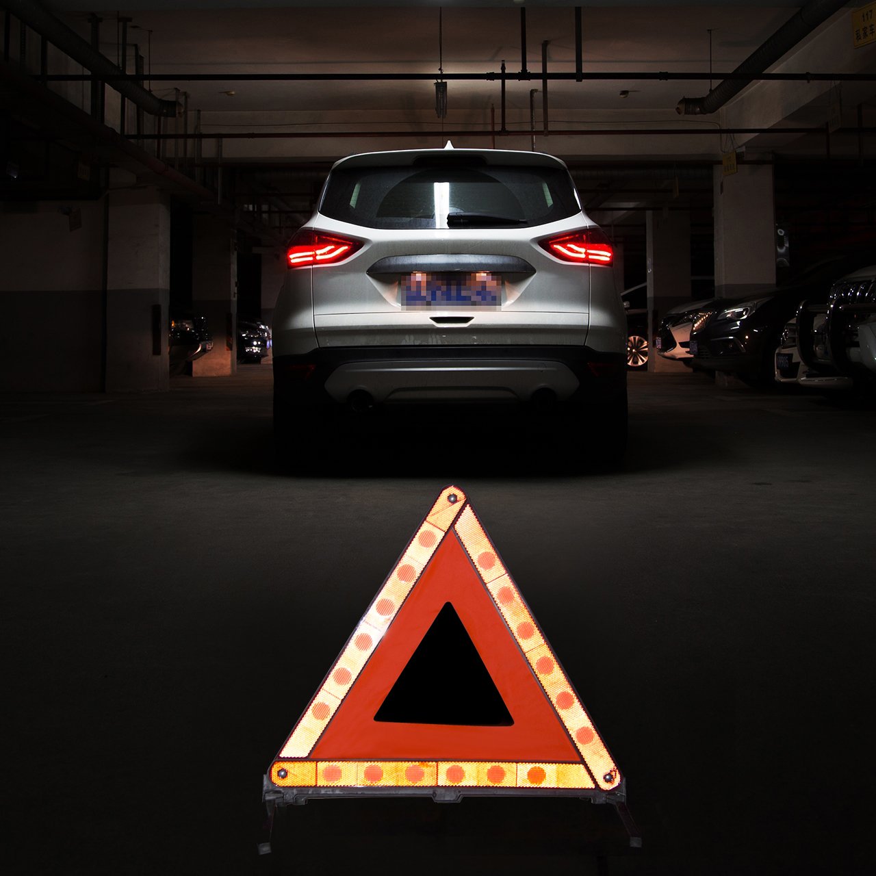 DEDC Warning Triangle, Foldable Safety Triangle, Triple Warning Kit, Warning Triangle Reflector, Roadside Hazard Sign, Triangle