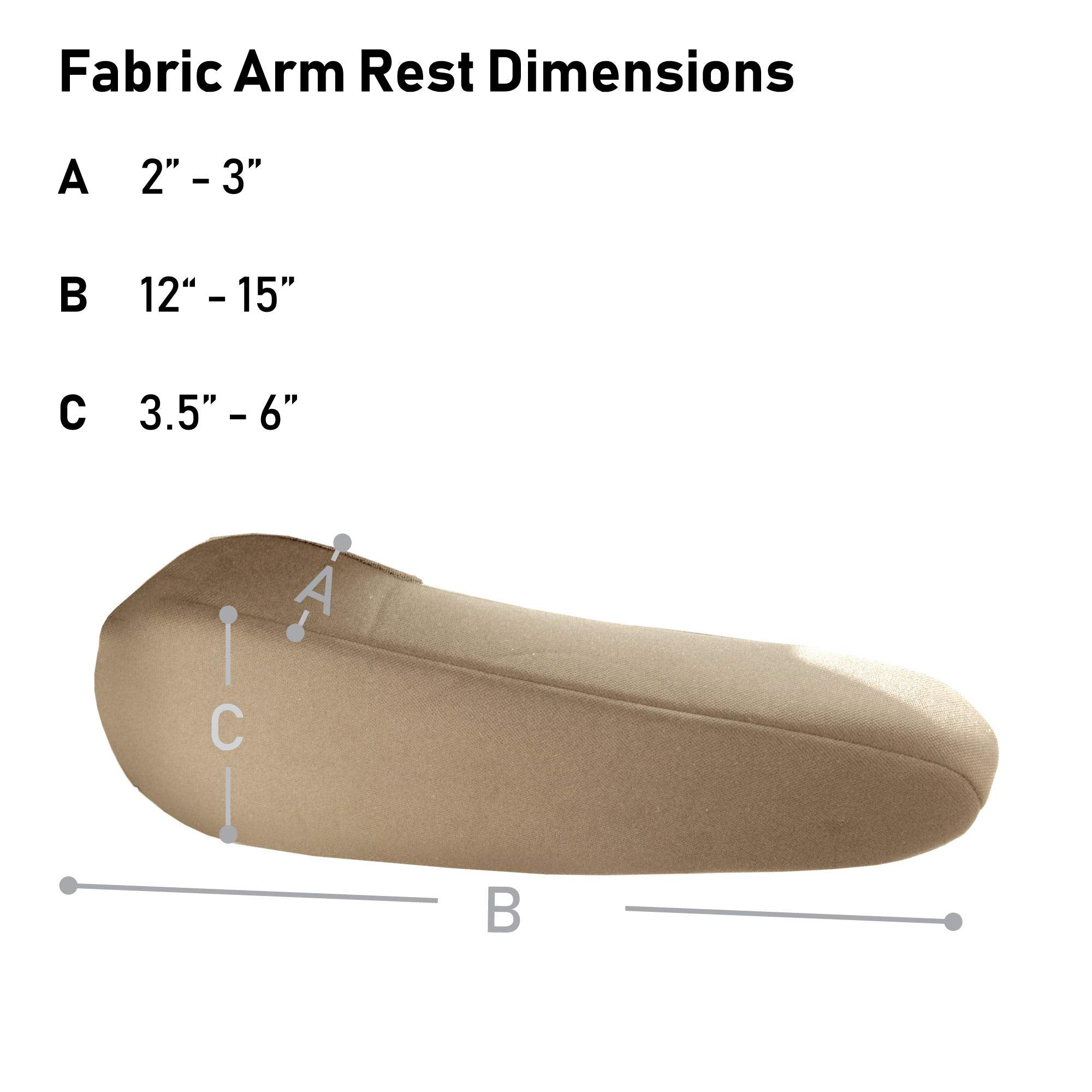 Fh Group Flat Cloth Fabric Beige Armrest Cover Semi-Universal Fit, One Pair Beige