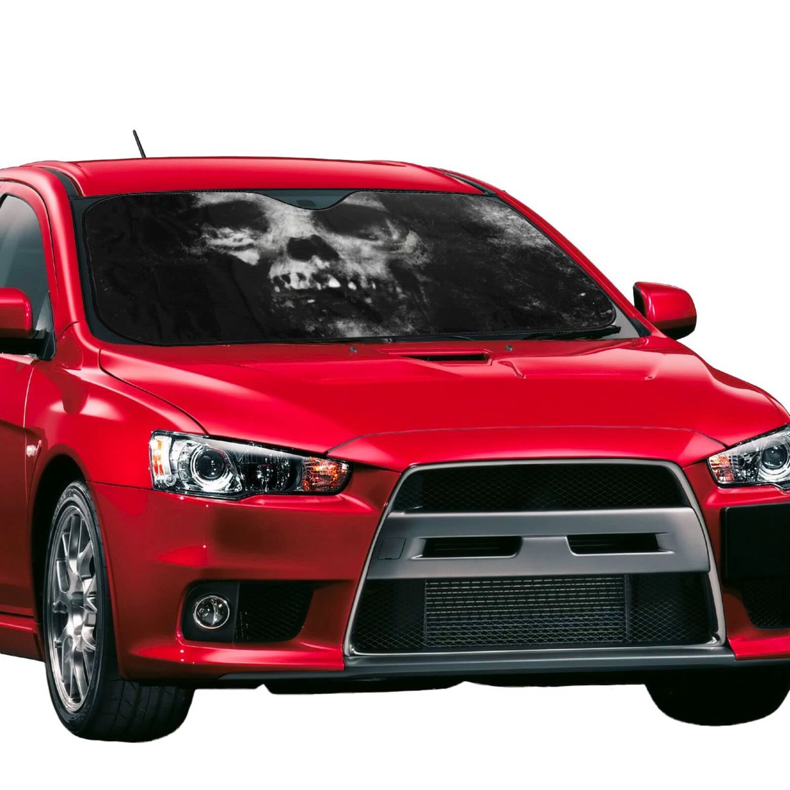 Scary Halloween Spooky Skull Horror Windshield Sunshade For Car Suv Truck Foldable Uv Ray Reflector Front Window Sun Shade Visor