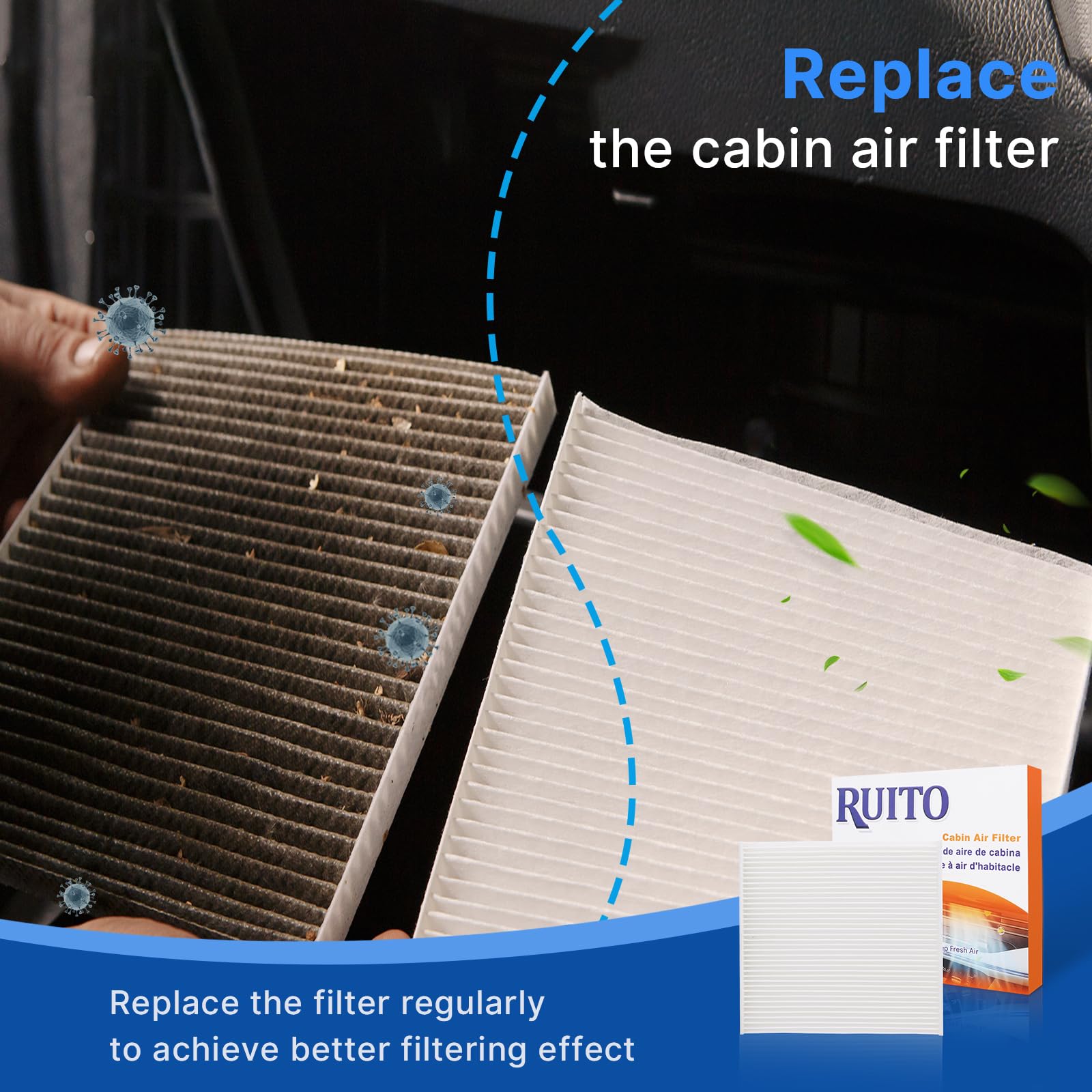 Ruito Cabin Air Filter Compatible With 2019-2023 Mazda 3, Cx-30, 2023 Cx-50, Replacement For Bdts-61-J6X, Mp111Bdgf, Bdgf-61-J6X