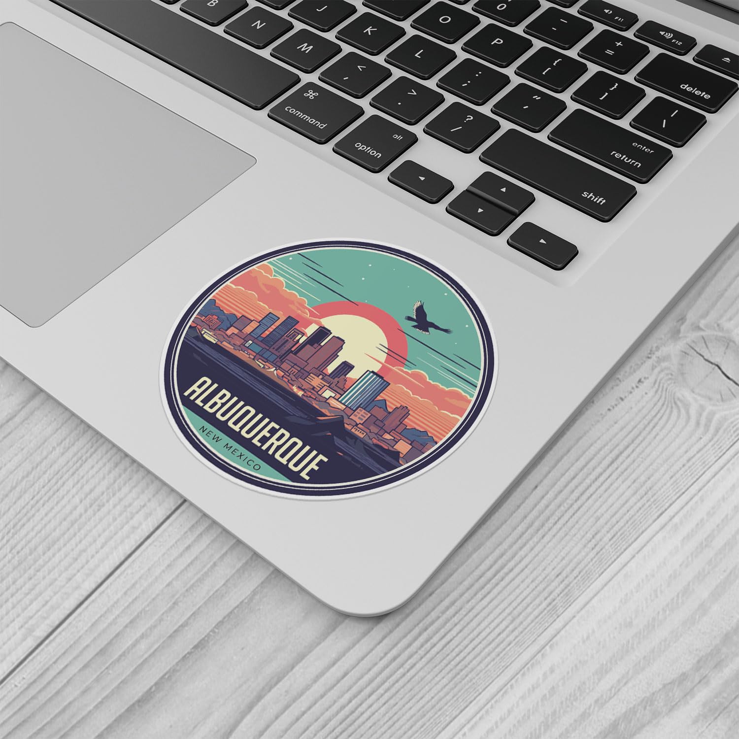 Albuquerque City Sticker - Waterproof Vinyl Decal for Car Bumper, Laptop, Water Bottle, Wall, and Window, Size - 5'' Longer Side