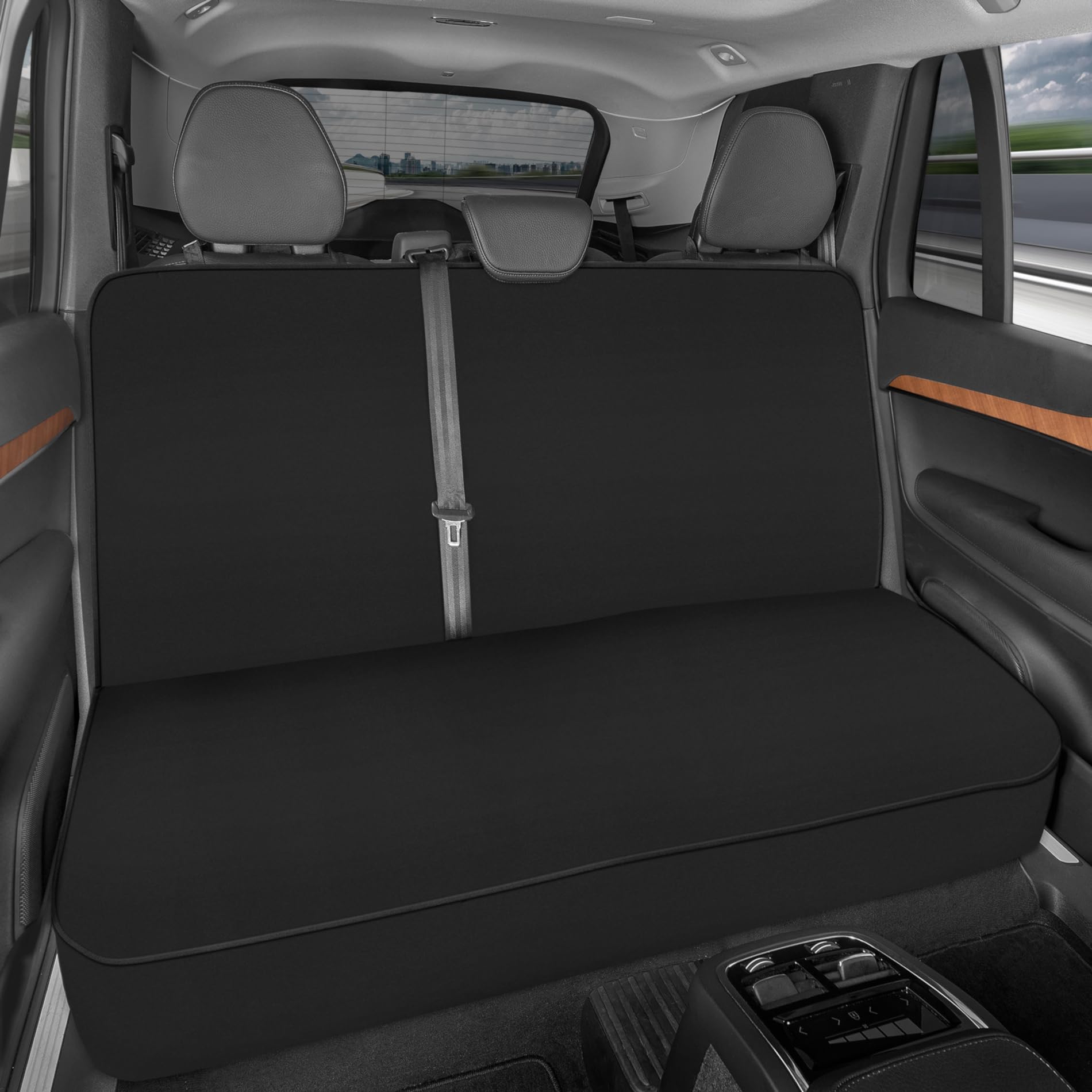 Bdk Aquashield Rear Bench Car Seat Cover , Waterproof Neoprene Back Cover For Cars Trucks Van Suv , Ideal Protector Kids & Dogs 