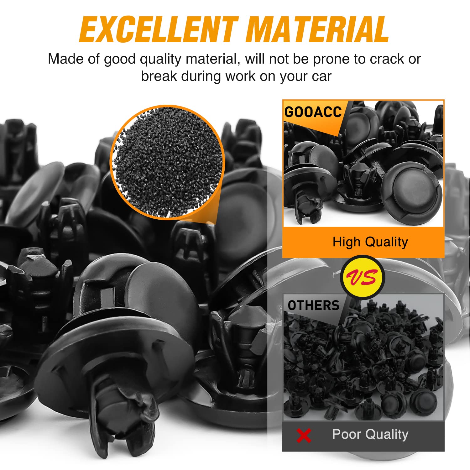 Gooacc 50Pcs Upper Seal Radiator Cover Push-Type Retainer Compatible With Toyota Lexus 90467-08217 4Runner Fj Cruiser Tacoma Gx4