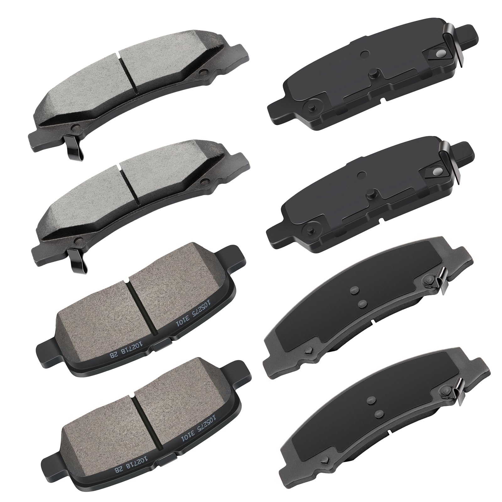 Cciyu D1159 D999 Front Rear Ceramic Brake Pads Kits 8Pcs Fit For 2009 For Buick Allure,2009 For Buick Lacrosse,2011-2013 For Che
