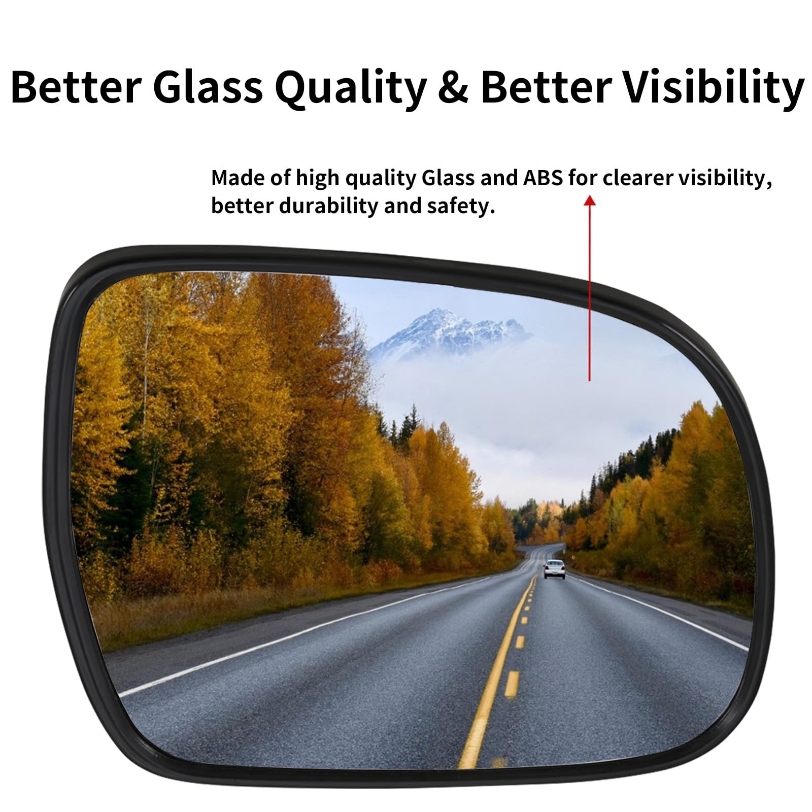 LOIYLLEN Passenger Side Mirror Replacement for Lexus RX330/RX350/RX400h, Power Heated, Right Side, ABS Material