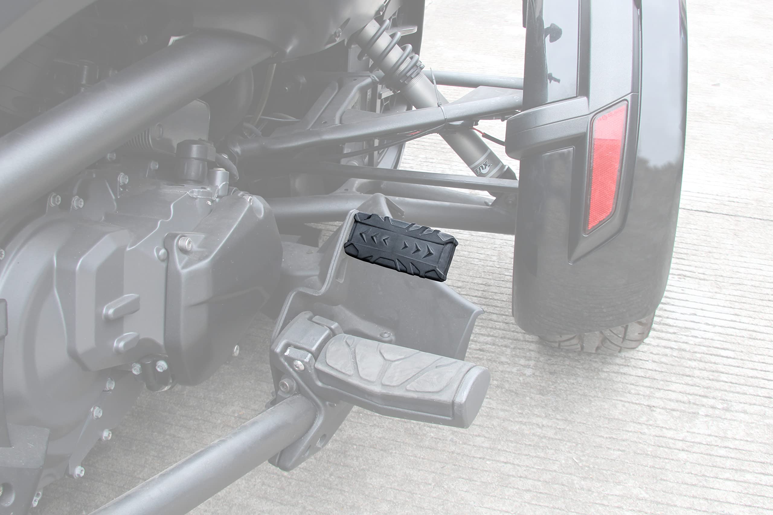 SAUTVS Black Extended Brake Pedal for Can-Am Spyder F3 - Rubber Foot Rest Peg, Model ZP-YJ-030603-098