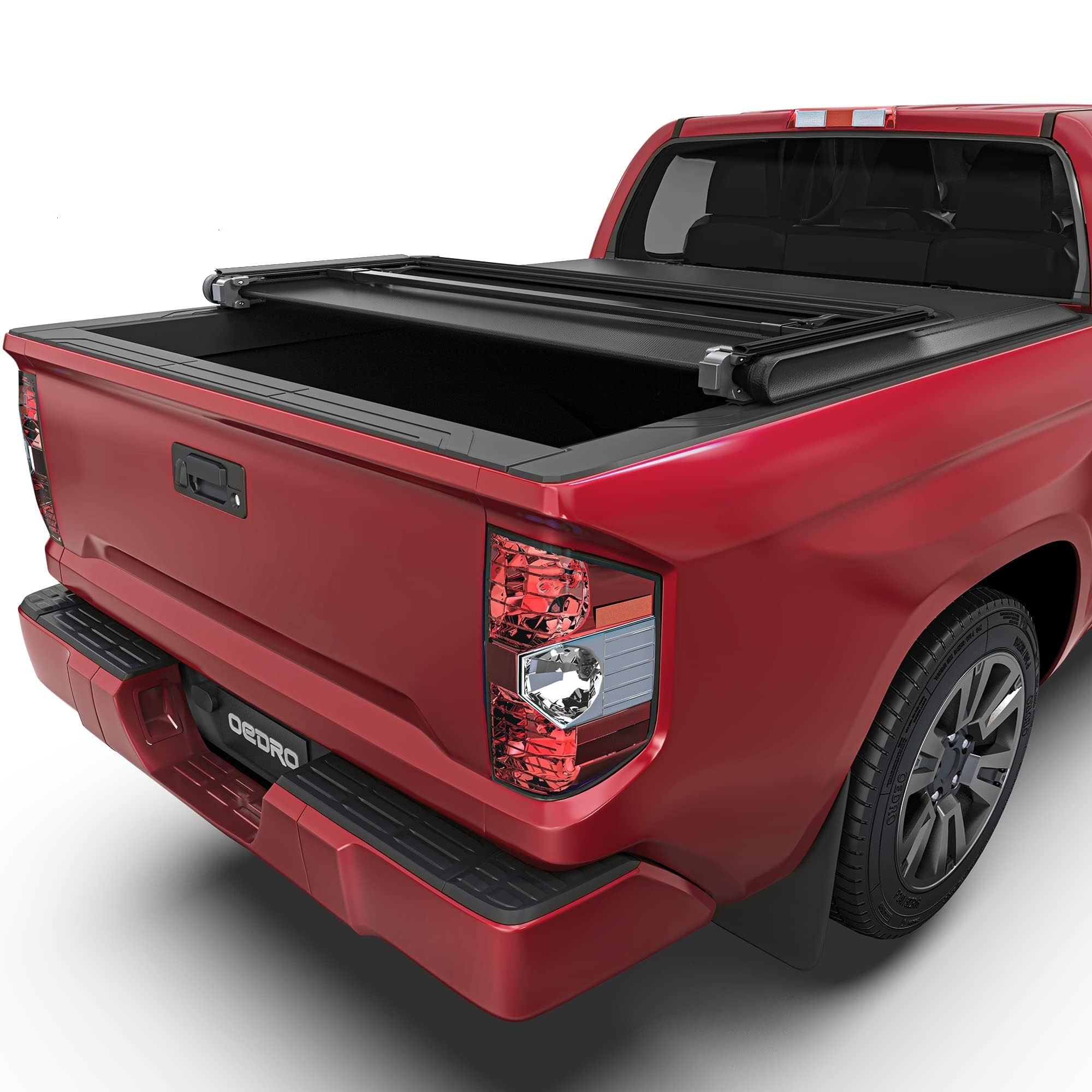 Oedro Soft Tri-Fold Truck Bed Tonneau Cover Compatible With 2022 2023 2024 2025 Toyota Tundra(Excl.Trail) 5.5 Ft Bed With Deck R
