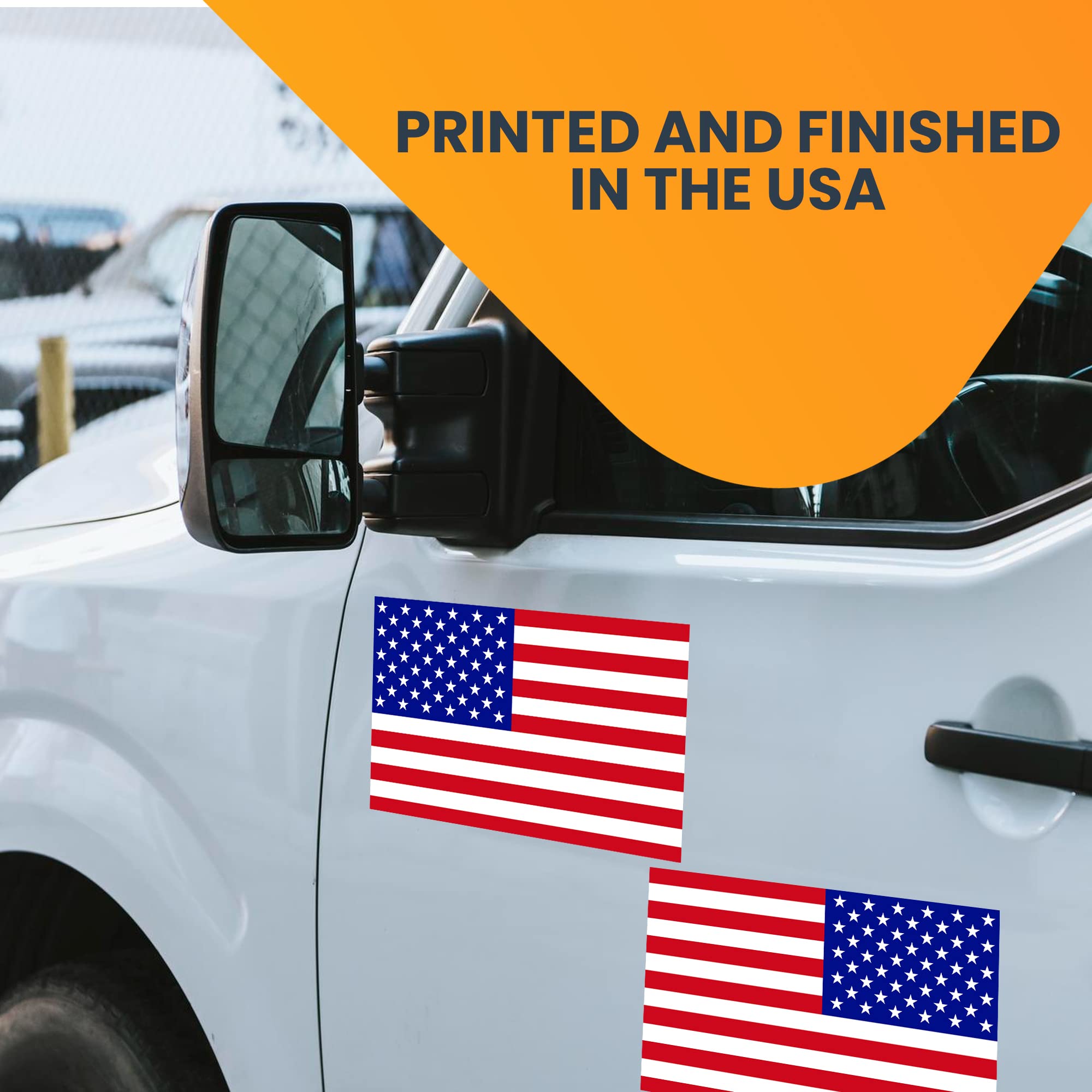 Magnet Me Up Patriotic American Flag Magnet Decals, Opposing 2 Pack, 5X8 Inches, Heavy Duty Automotive Magnet For Car Truck Suv,