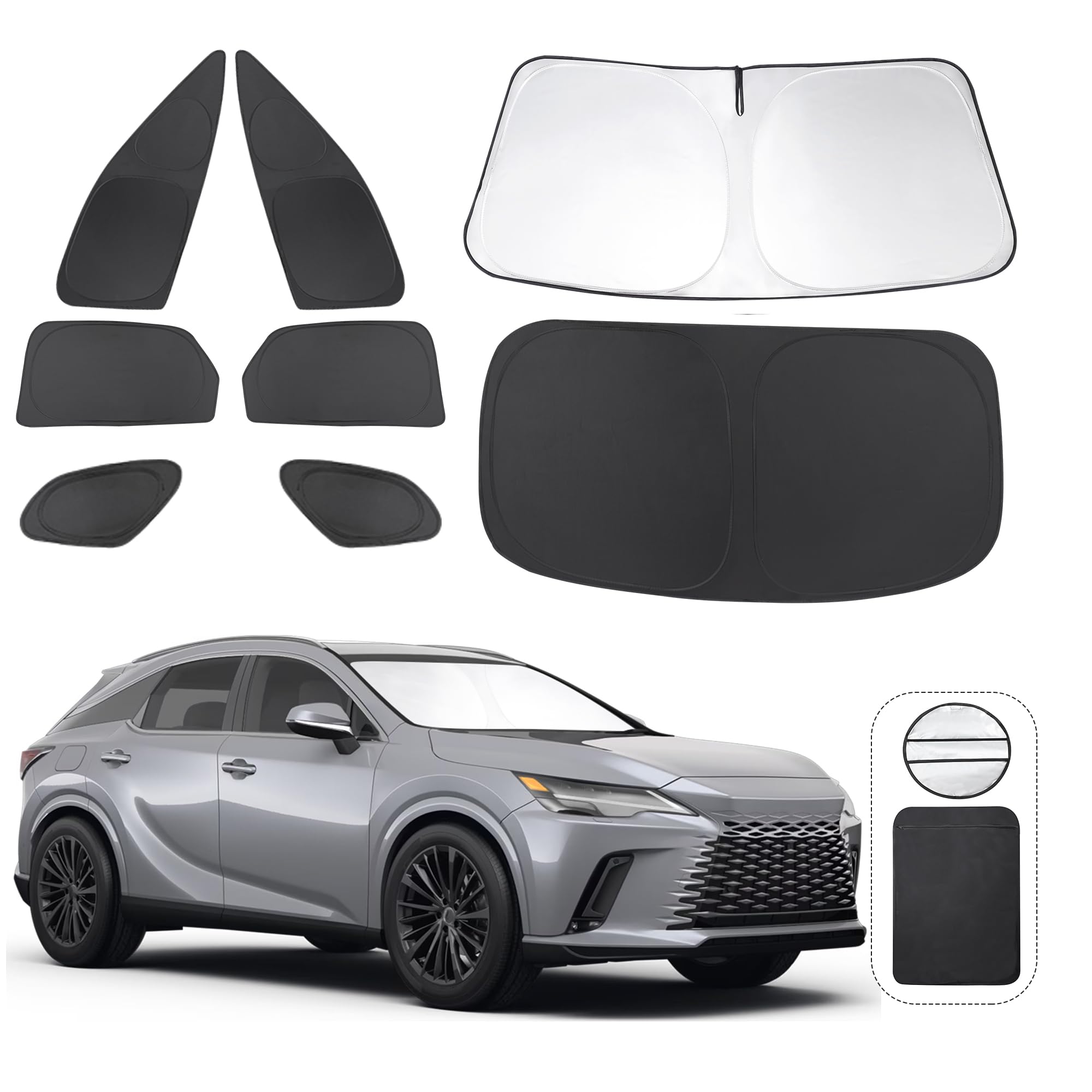 Tinglu Window Shades For Lexus Rx 2023 2024 2025 Accessories Car Side Full Windows Rear Triangular Windshield Sun Shade Sun Uv R