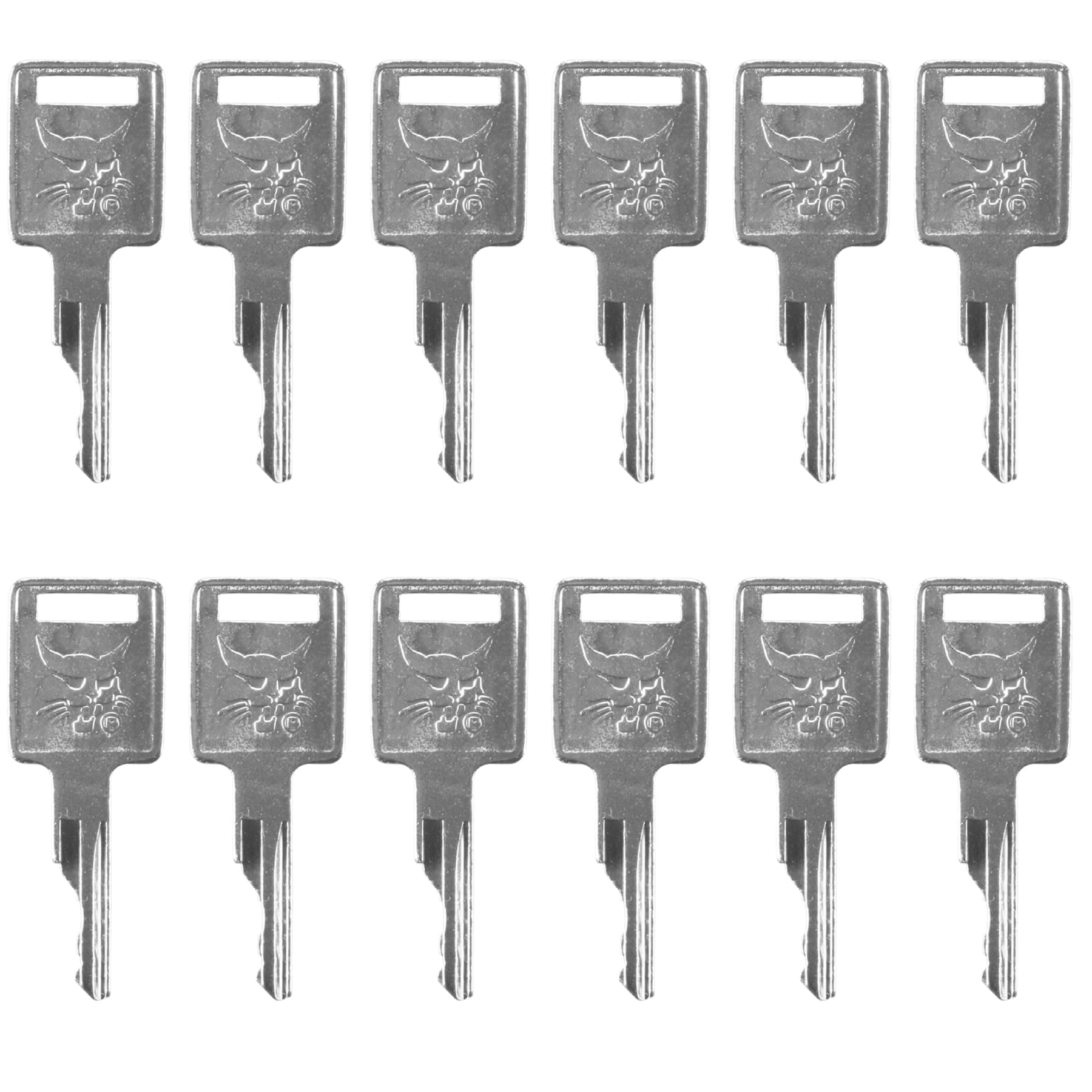 D250 12Pcs Ignition Keys 6709527 6693241 A77313 307852A1 714602 Compatible With Loader Bobcat Skid Steer S100 S130 S150 A220 A30