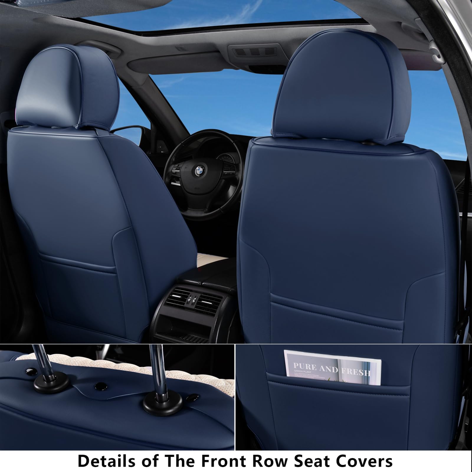 Coverado Front Seat Covers, Car Seat Covers Front Seats, Leather Seat Cover For Cars, Waterproof Seat Covers, Car Seat Protector