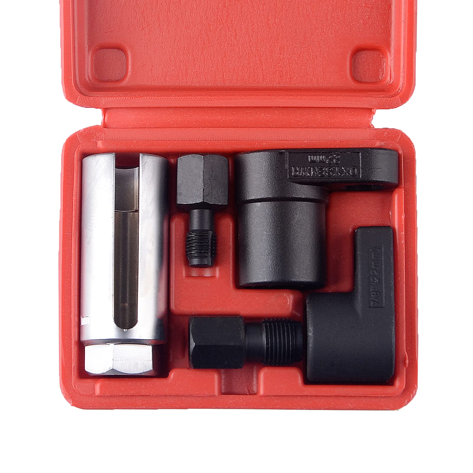 5 Pcs O2 Oxygen Sensor Socket Set Wrench Remover Tool And Thread Chaser Set