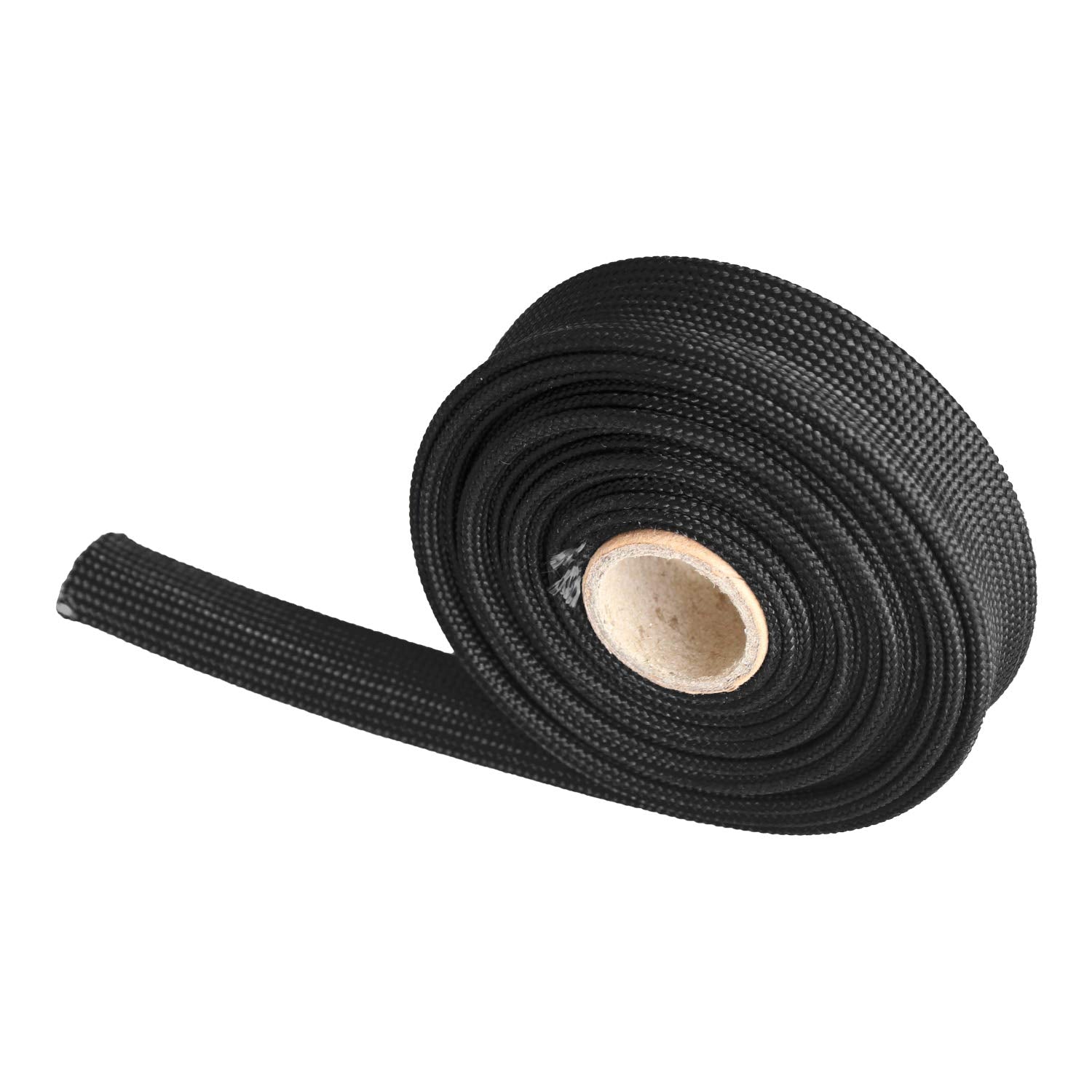 Heat Hose Fiberglass Wrap Shield Sleeve- 1/2'' ID x 10'Black Adjustable Hose Heat Shield Spark Plug Wire fuel line heat shield R